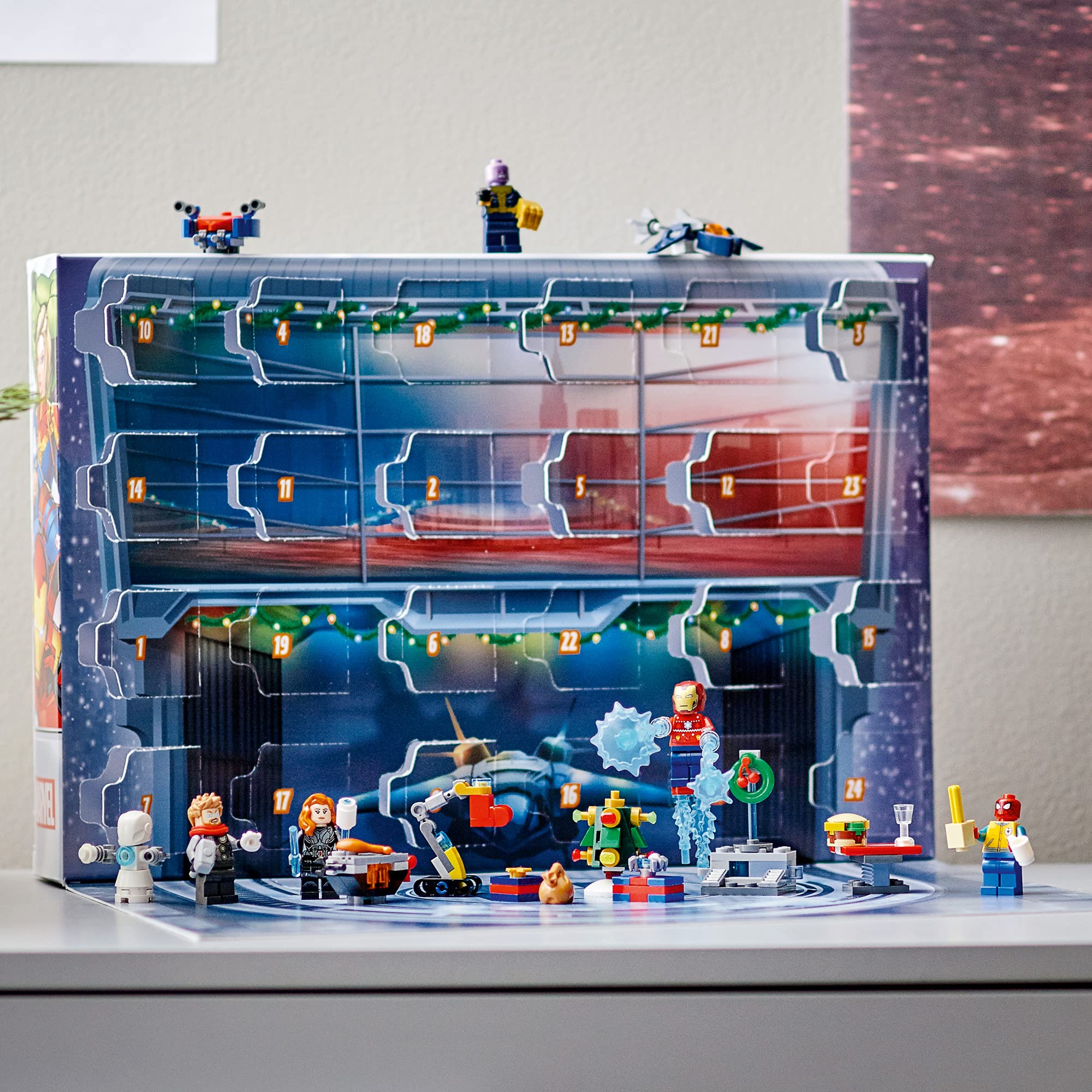 LEGO Marvel The Avengers Advent Calendar 76196 Building Kit - 298 Pieces Superhero Construction Toy Set | Perfect Christmas Countdown Gift for Kids & Marvel Fans | Play & Display for Holidays 2021