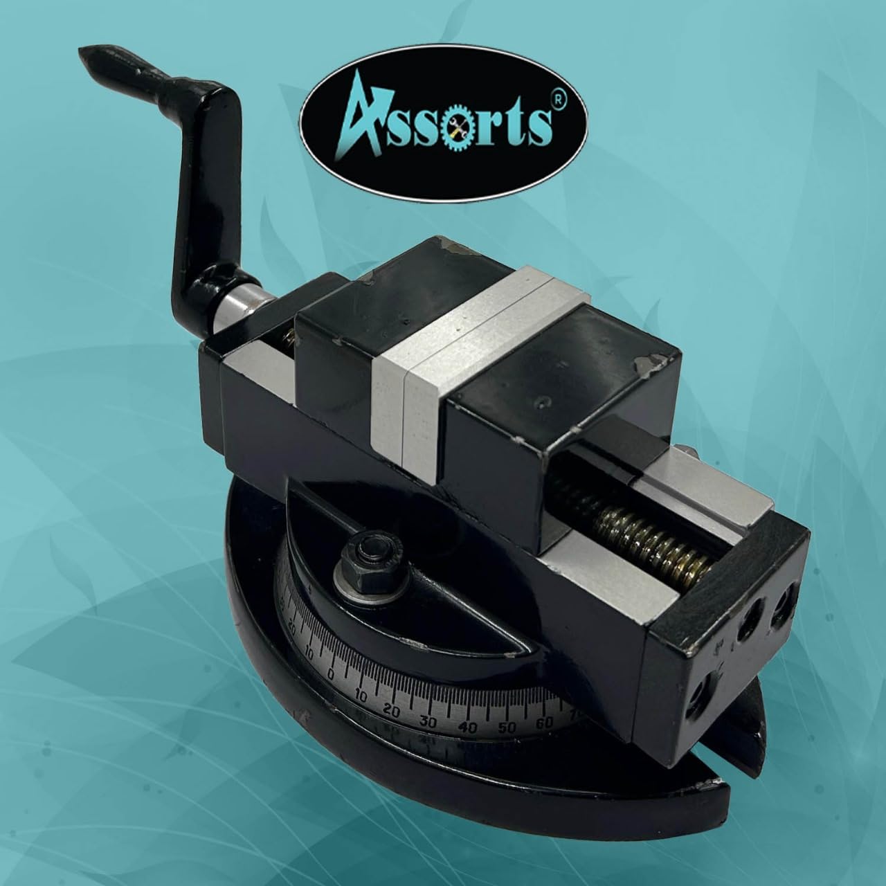 Self-Centering Milling Machine Vice with Swivel Base - 2
