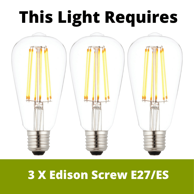 3-Light Chrome Pendant Light Fixture with Clear Glass Shades - Modern Dining Room, Kitchen Island or Bar Lighting - Minor Box Damage