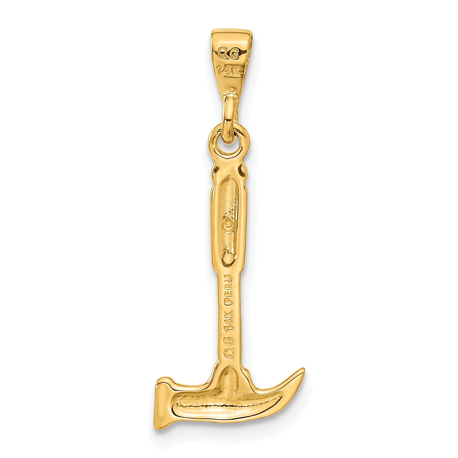 14K Solid Yellow Gold Hammer Necklace - Dainty Mechanic Chain Pendant Charm for Women | Perfect Gift for Birthday, Anniversary & Valentine's Day | Jewelry for Everyday Wear & Special Occasions