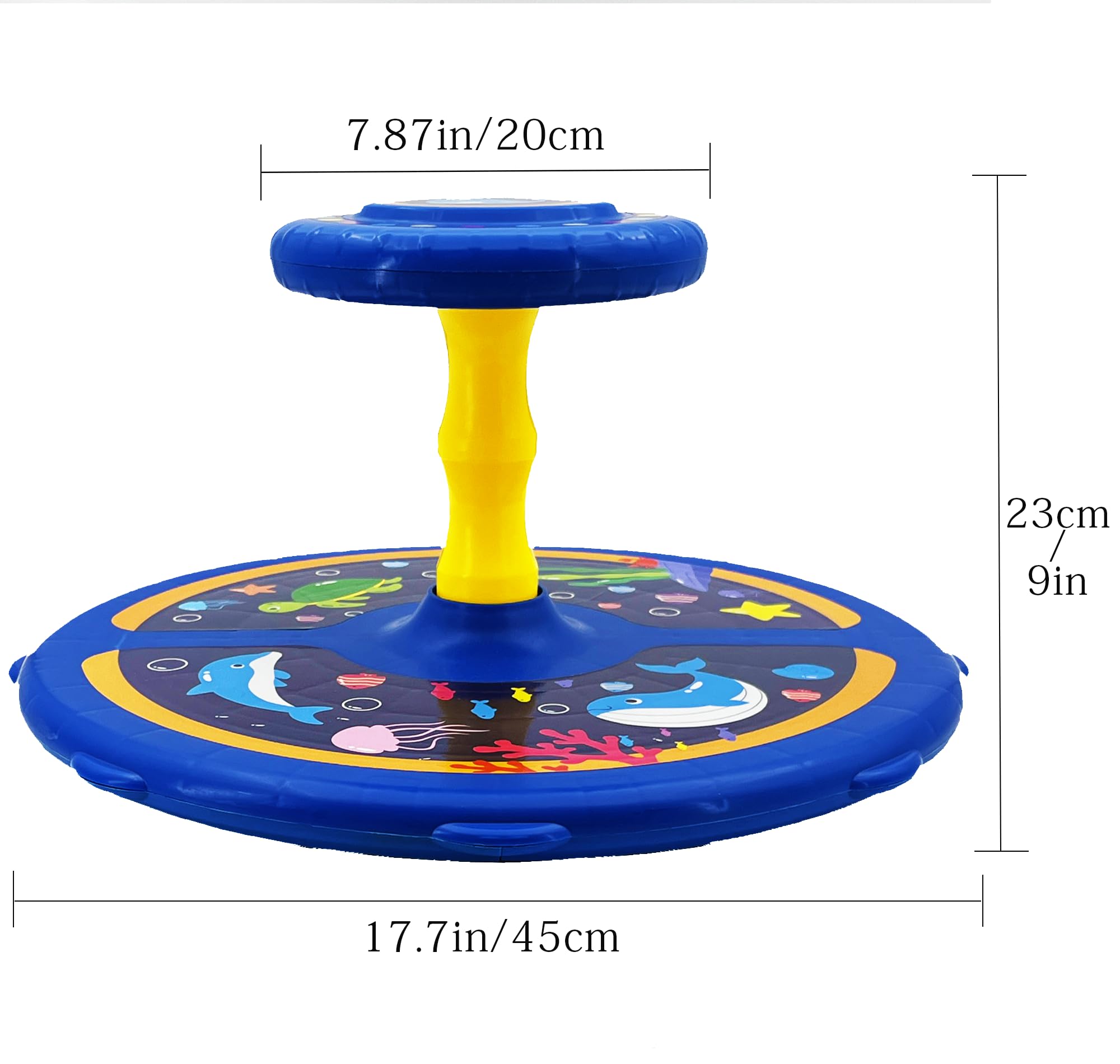 YOOOYOOO 360° Rotating Seat Toy for 1-4 Year Old Kids - Ocean Themed Toddler Activity Toy for Early Development | Perfect Birthday Gift & Children's Day Present for Boys & Girls | Fun Sitting & Spinning Play for Indoor & Outdoor Use