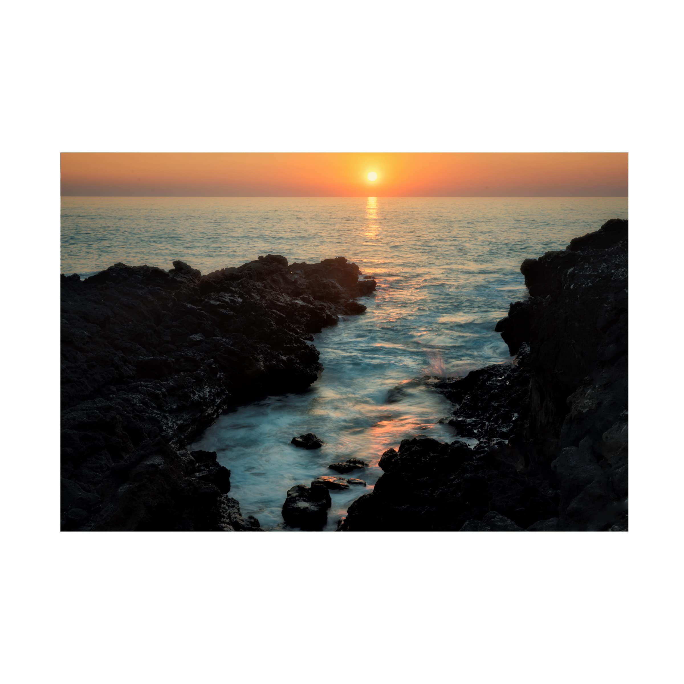 Rocky Coast At Dusk 2 Canvas Wall Art by Dennis Frates - Stunning Ocean Sunset Landscape Painting for Living Room, Bedroom & Office Decor
