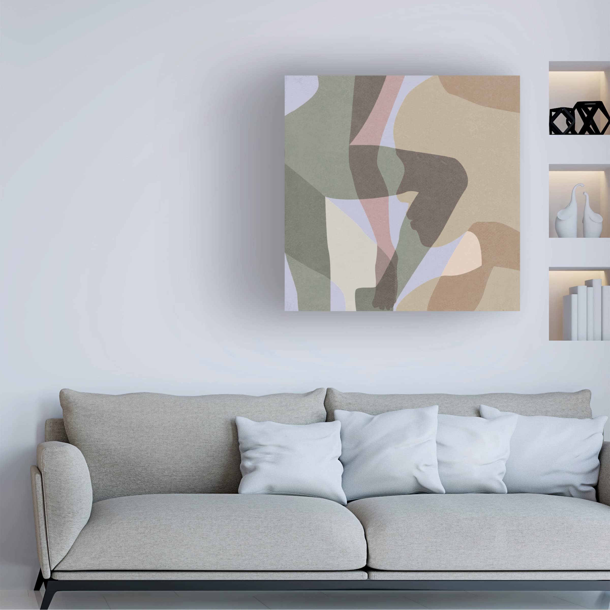 Trademark Fine Art 'Stories In Between II' Canvas Wall Art by Melissa Wang - Modern Abstract Painting for Living Room, Bedroom & Office Decor