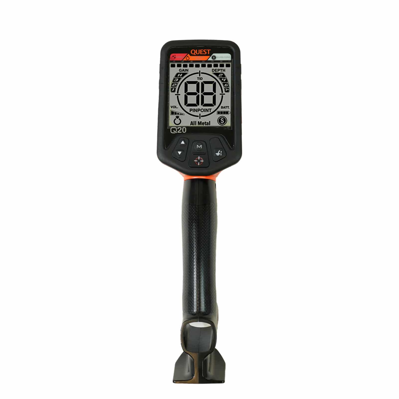 Quest Q20 Metal Detector Control Box - Professional Waterproof Metal Detector for Adults & Kids - Perfect for Beach Hunting, Treasure Hunting & Outdoor Adventures