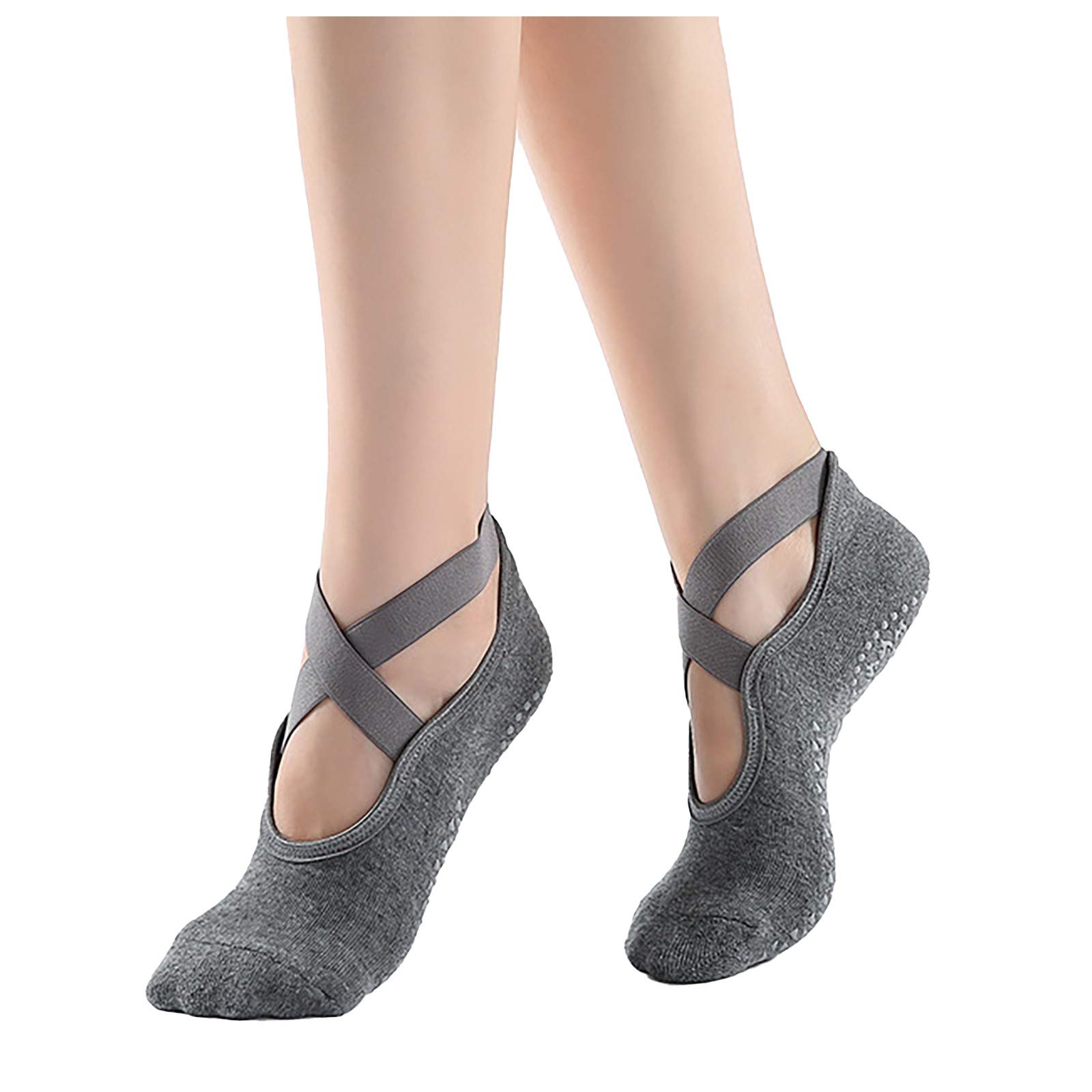 Colorful No Show Socks for Women - Non Slip Yoga & Sports Socks Size 7-9 - Perfect for Running, Gym & Sneaker Wear