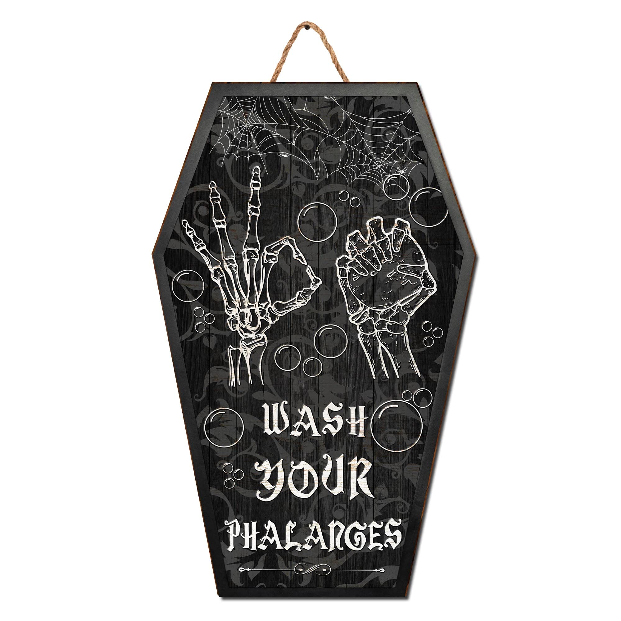 Personalized Halloween Bathroom Signs - Coffin Wood Decor 8