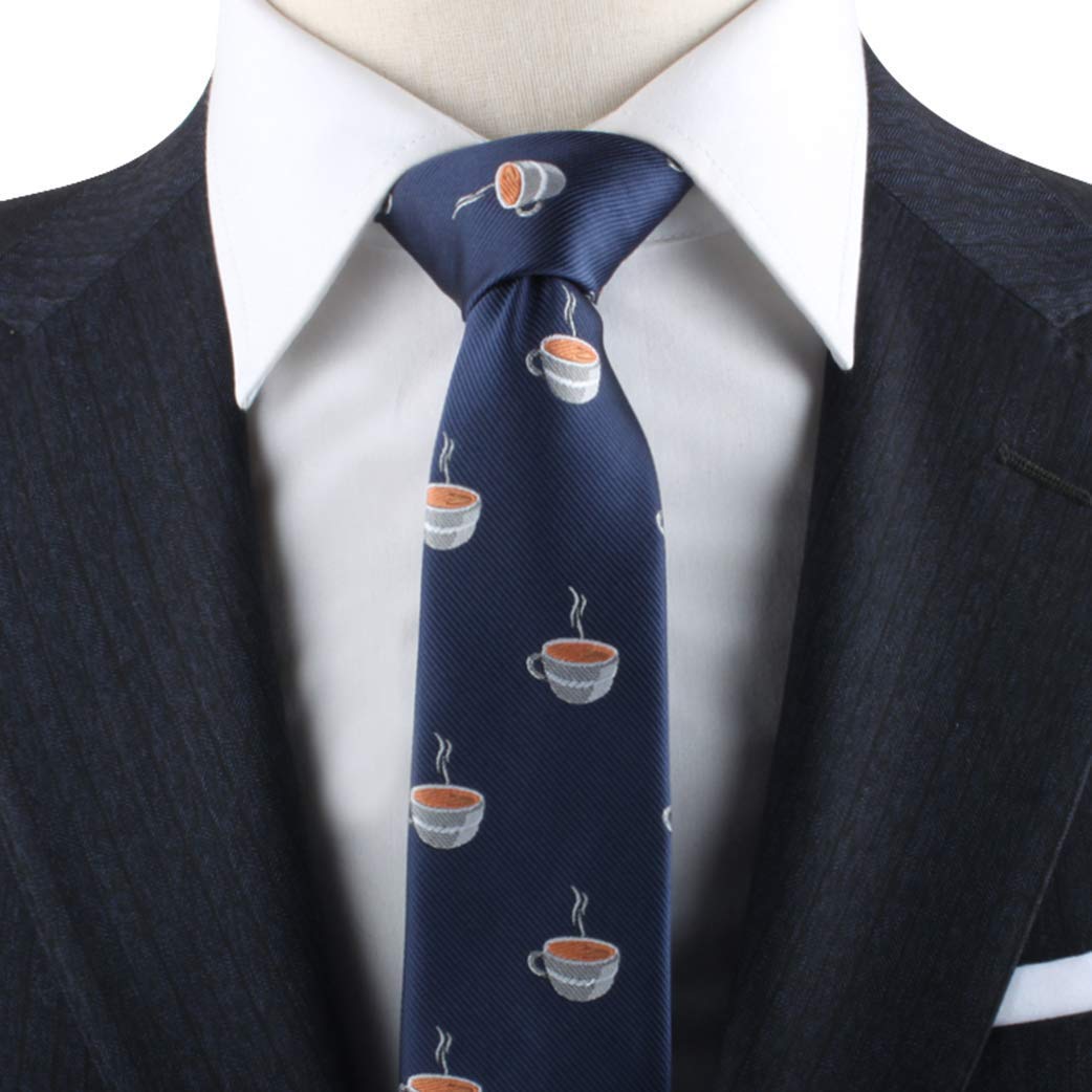 Coffee Lover Gift Set for Men - Barista Socks & Cappuccino Latte Tie Combo | Caffeine Themed Accessories | Perfect for Coffee Enthusiasts & Baristas | Great for Office Wear, Gifts & Coffee Shop Visits