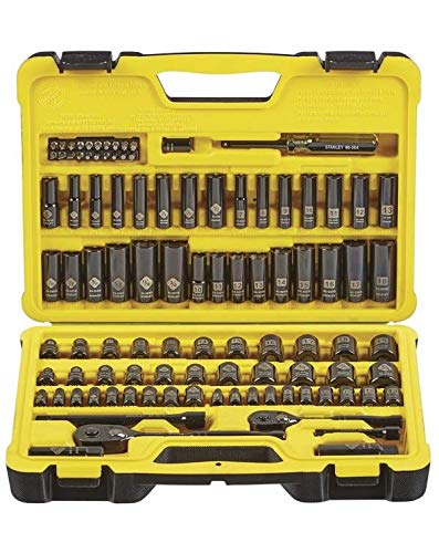 Stanley 99-Piece Professional Grade Socket Set - High-Quality Chrome Vanadium Steel, 1/4