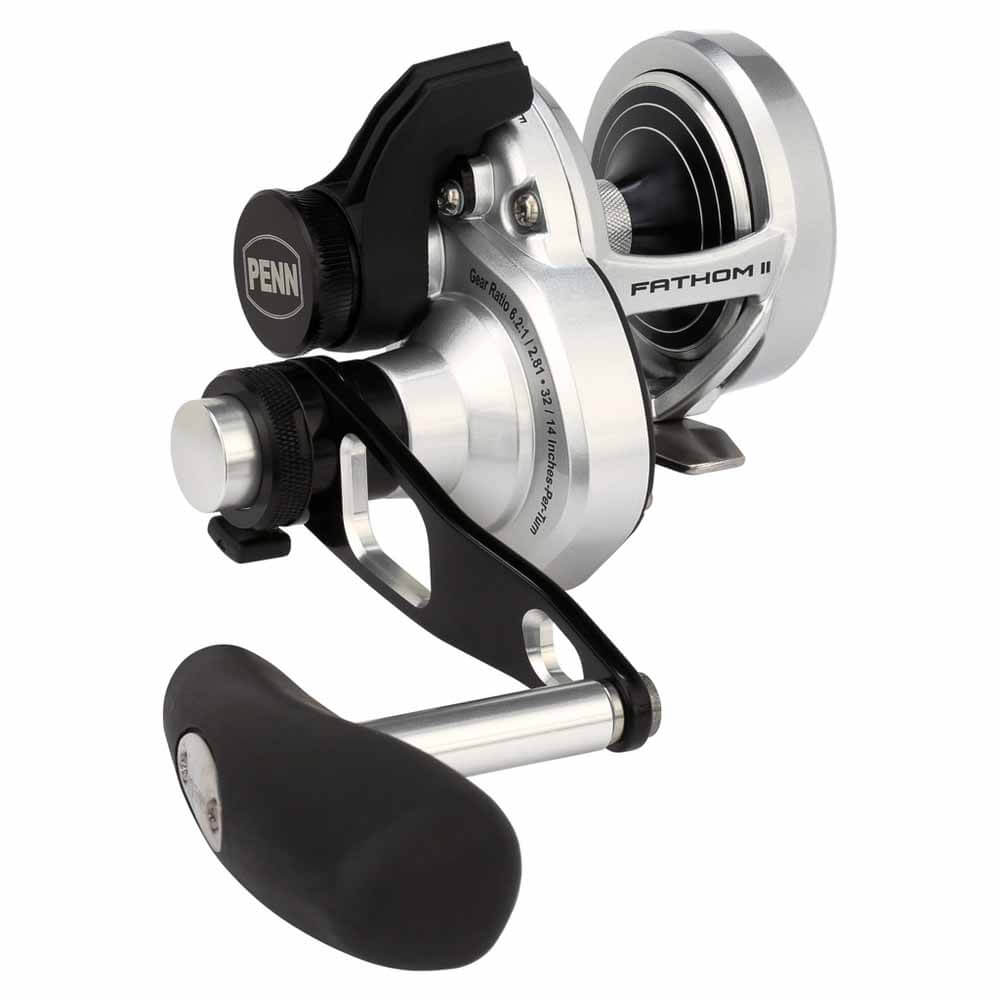 Penn Fathom II 2-Speed Lever Drag Fishing Reel - Saltwater & Freshwater Fishing Gear for Offshore & Inshore Anglers