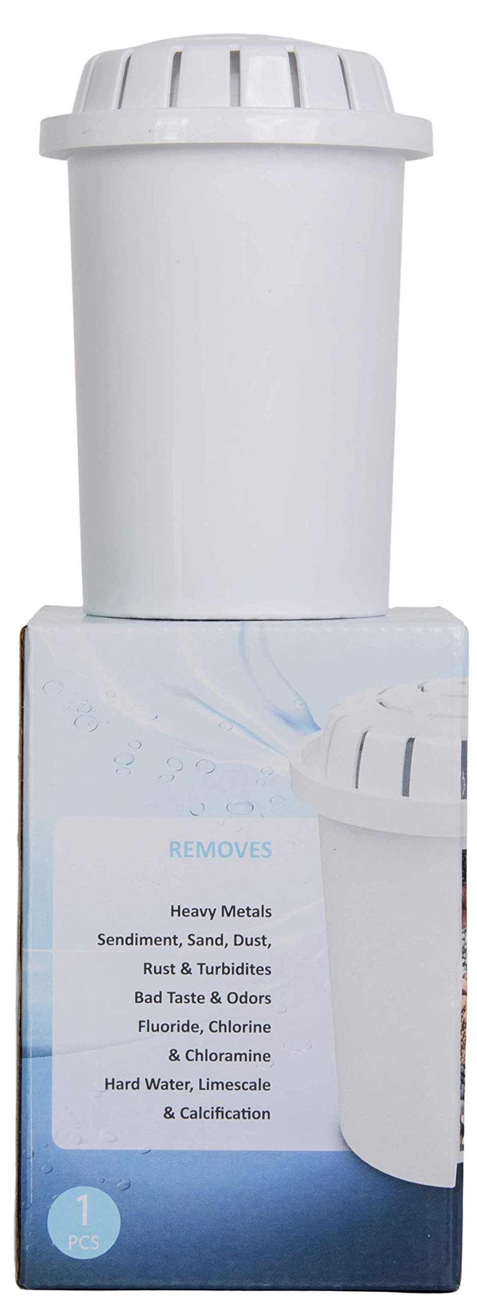 F004 Replacement Water Filter Cartridge for Life Ionizer Glass Pitcher | Alkaline Water Filter Pack of 1 | Perfect for Home, Office & Travel Hydration