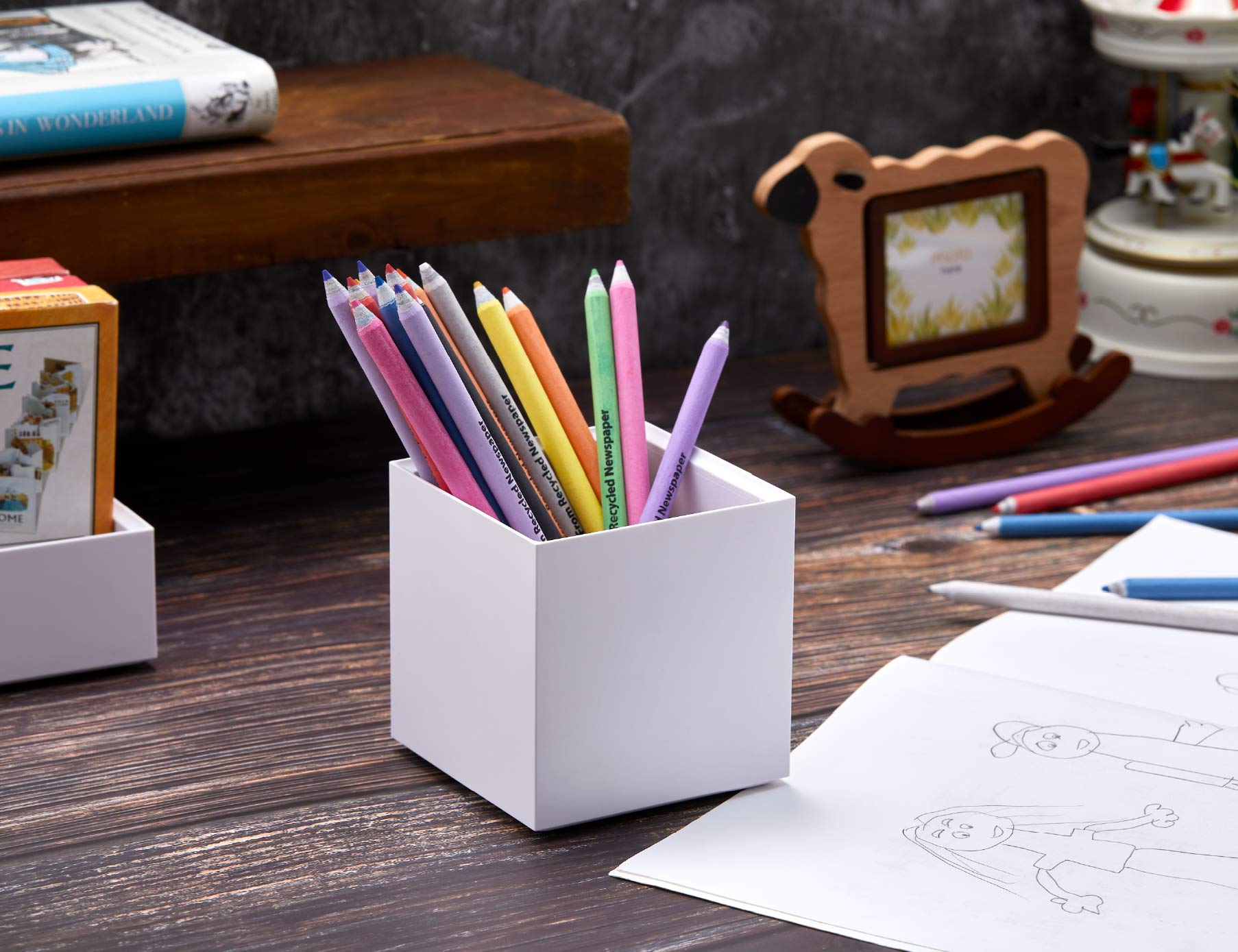 Bostitch Office Konnect Pencil Cup Desk Organizer - White Pen Holder for Office & Home Use - Perfect for Desk Organization, School Supplies & Workspace Accessories