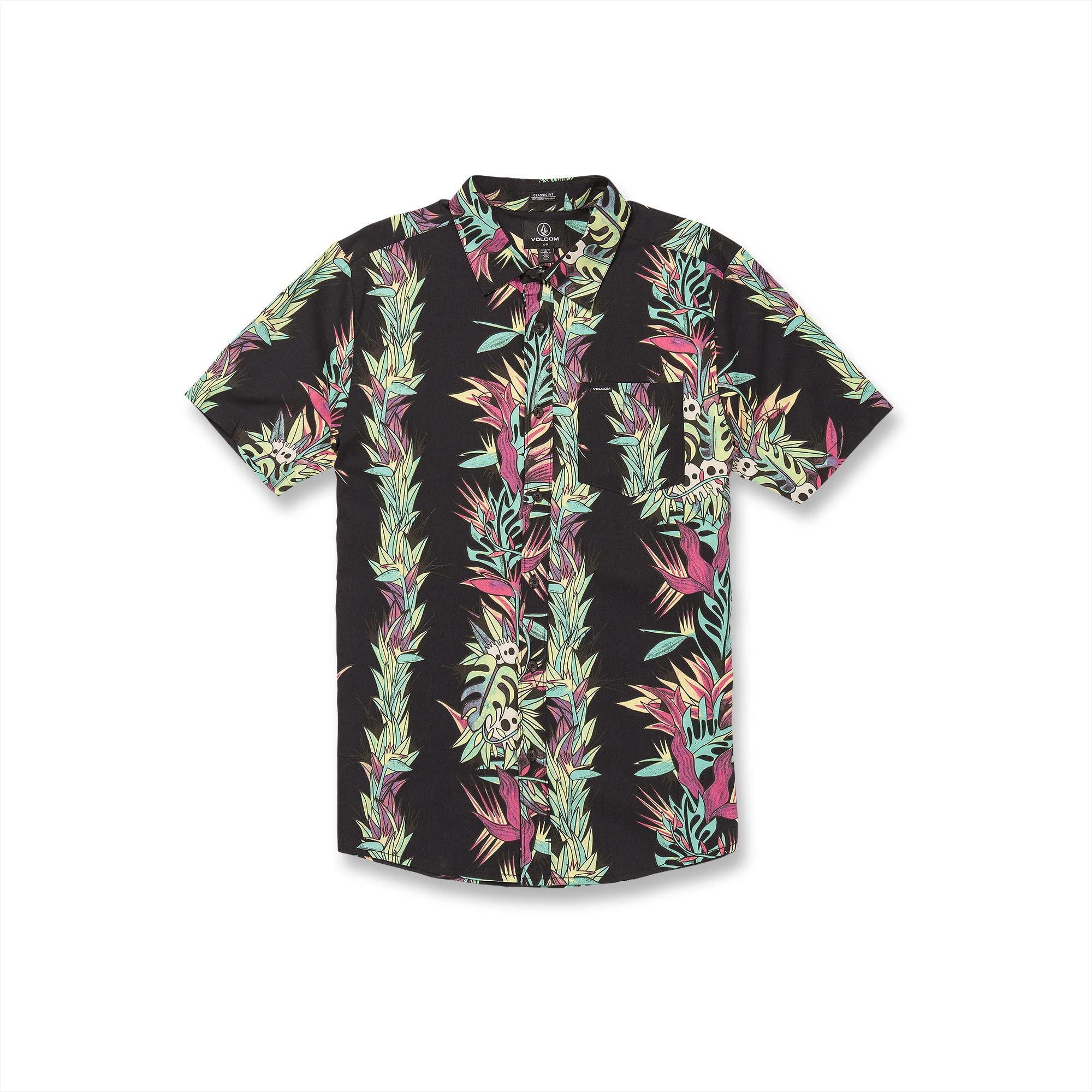 Volcom Men's Short Sleeve Button Down Shirt | Casual Summer Shirt for Beach, Party & Outdoor Activities | Comfortable Cotton Shirt with Stylish Print