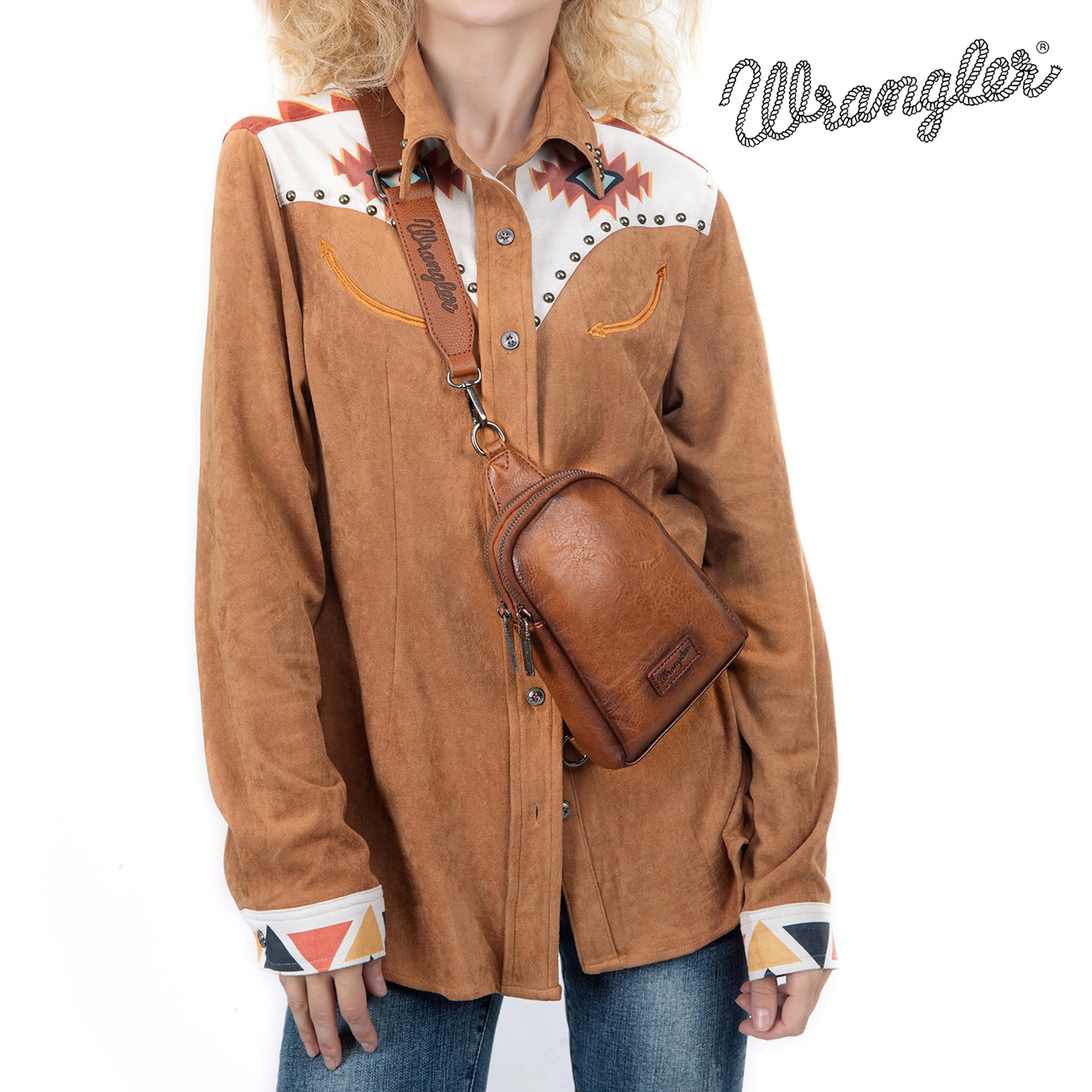 Wrangler Women's Crossbody Bag - Small Sling Bag & Chest Bag with Adjustable Strap - Perfect Gift for Travel, Shopping & Everyday Use