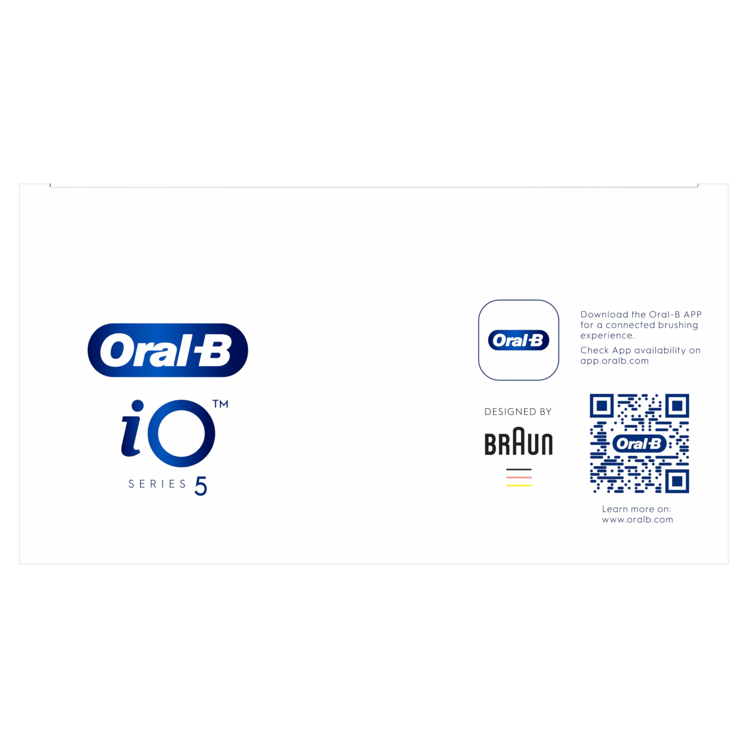 Oral-B iO5 Electric Toothbrush for Adults - 5 Cleaning Modes with Teeth Whitening, Includes 1 Brush Head & Travel Case, UK 2-Pin Plug (Black) - Perfect for Home Use, Travel & Daily Oral Care