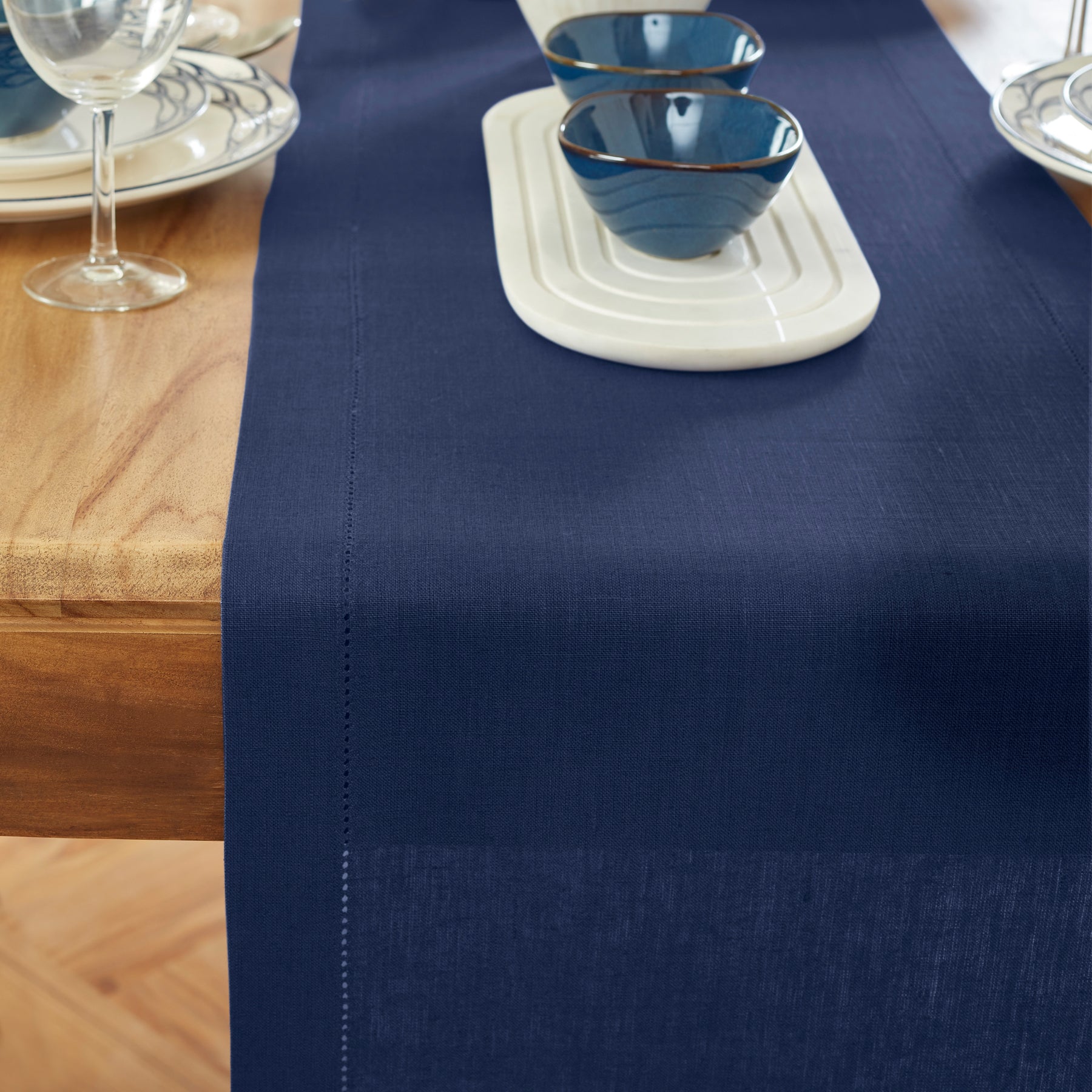 Elegant Medium Weight Hemstitch Table Runner - Perfect for Dining Tables, Weddings, and Holiday Decorations