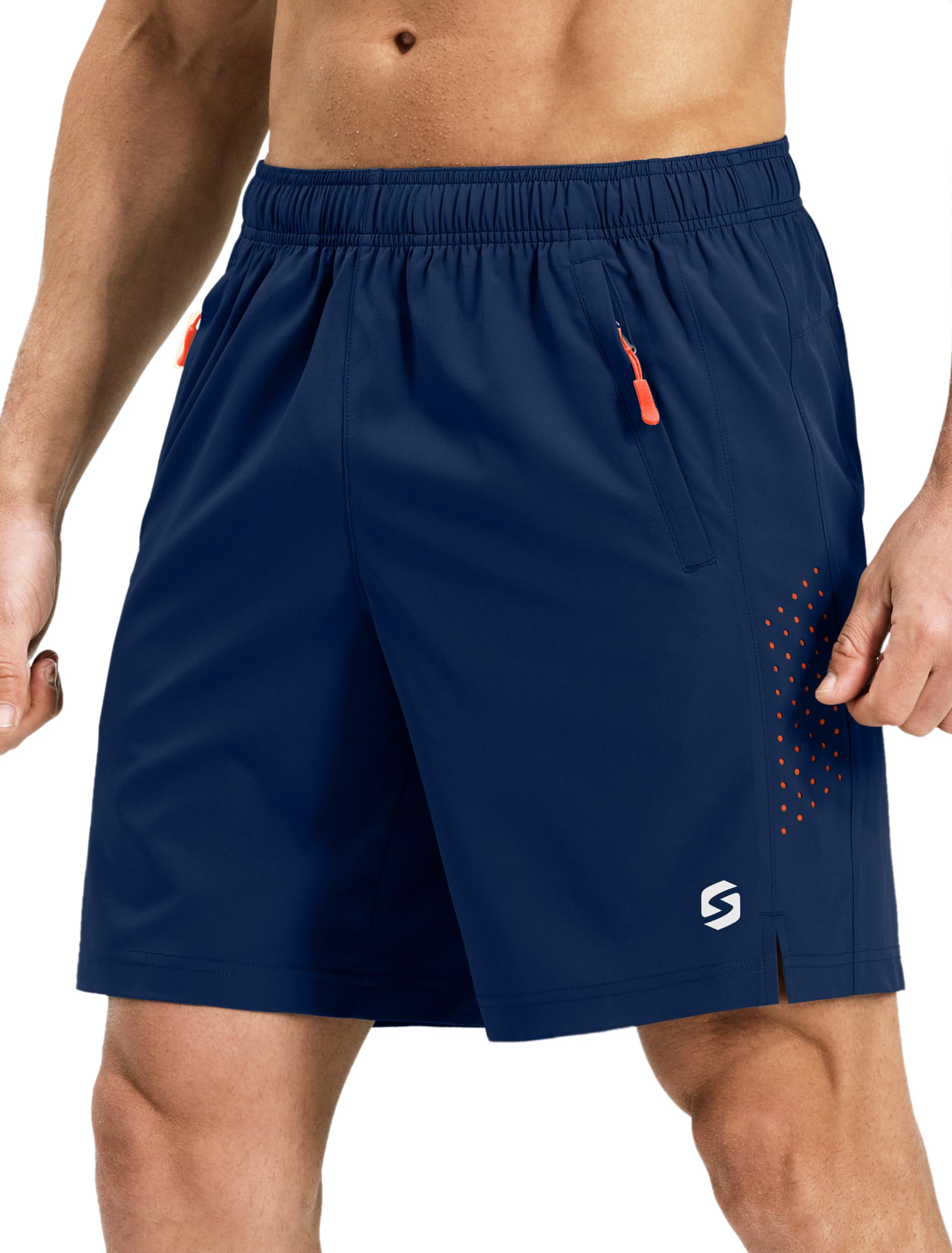 Men's 7 Inch Running Shorts - Quick Dry Lightweight Athletic Shorts with 3 Zipper Pockets for Gym, Tennis & Workout | Perfect for Jogging, Training & Sports Activities