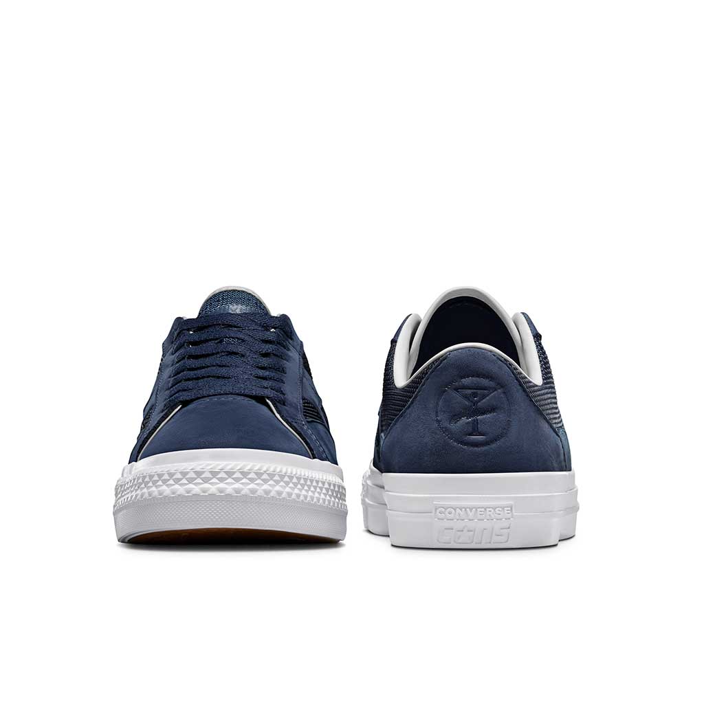 Converse x Alltimers One Star Pro Ox Sneakers - Navy & White Colorway - Casual Streetwear Shoes for Men & Women | Perfect for Skateboarding, Daily Wear & Urban Fashion