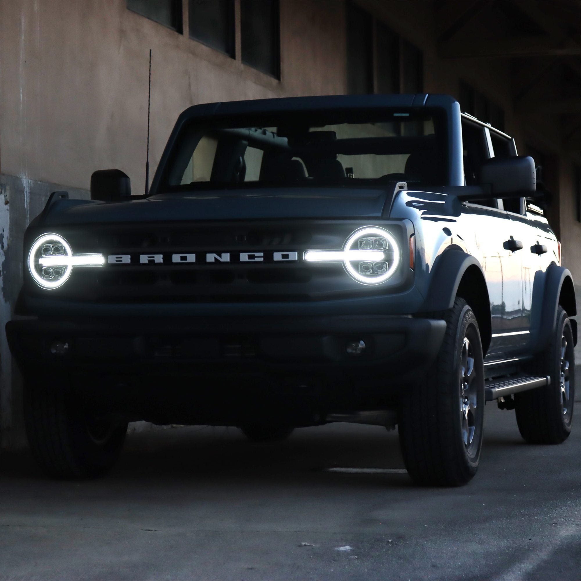 21-25 Ford Bronco & 22-25 Ford Bronco Raptor NOVA Series LED Projector Headlights (Alpha Black) - High-Performance Off-Road Lighting for Night Driving & Adventure