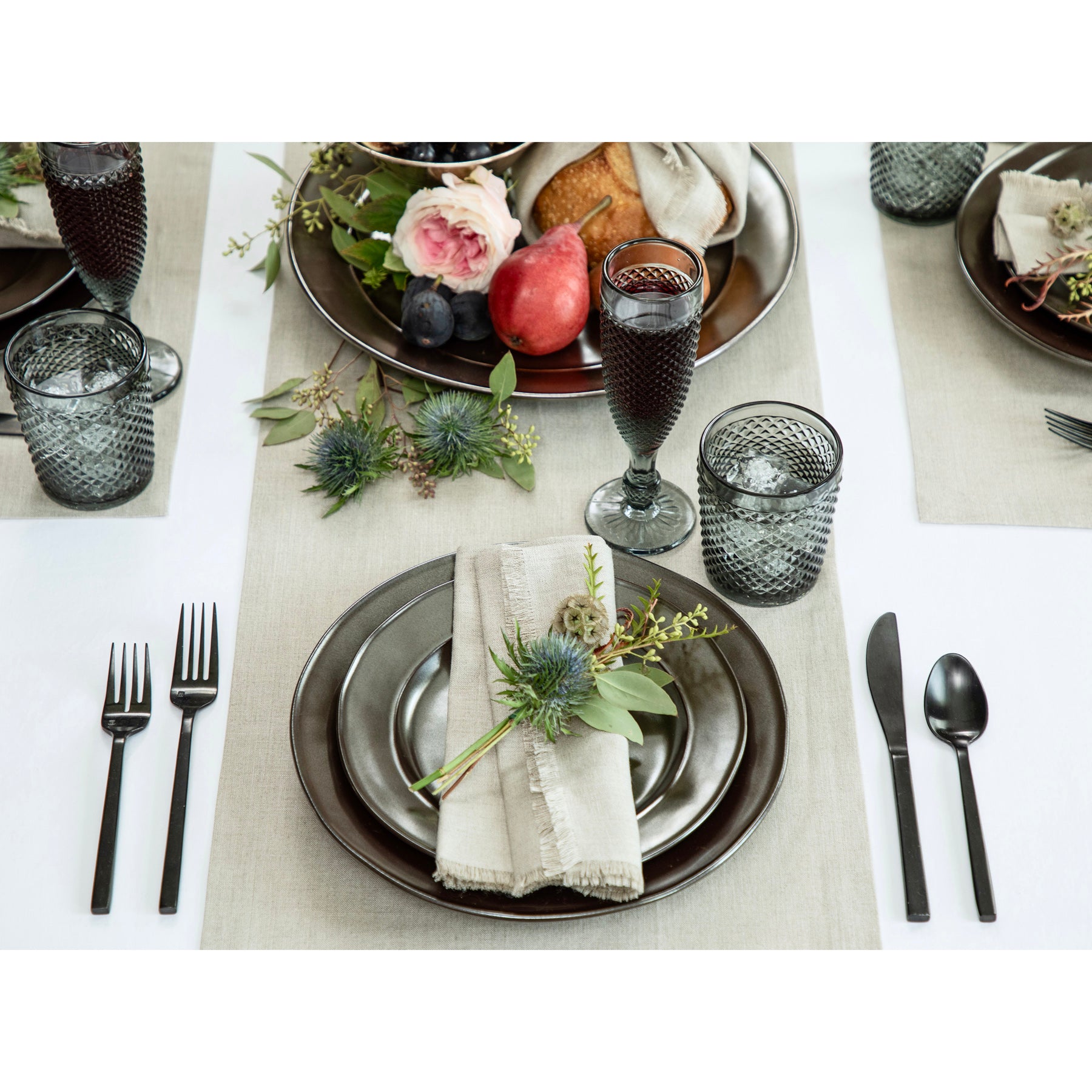 Elegant Diana Medium Weight Table Runner - Perfect for Dining Tables, Weddings, and Holiday Decor - 60-Inch Linen Table Runner for Stylish Home Decor
