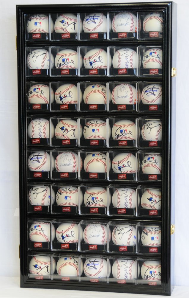 40 Acrylic Baseball Display Case with UV Protection - Wall Mount or Tabletop Showcase for Collectibles, Memorabilia & Sports Decor