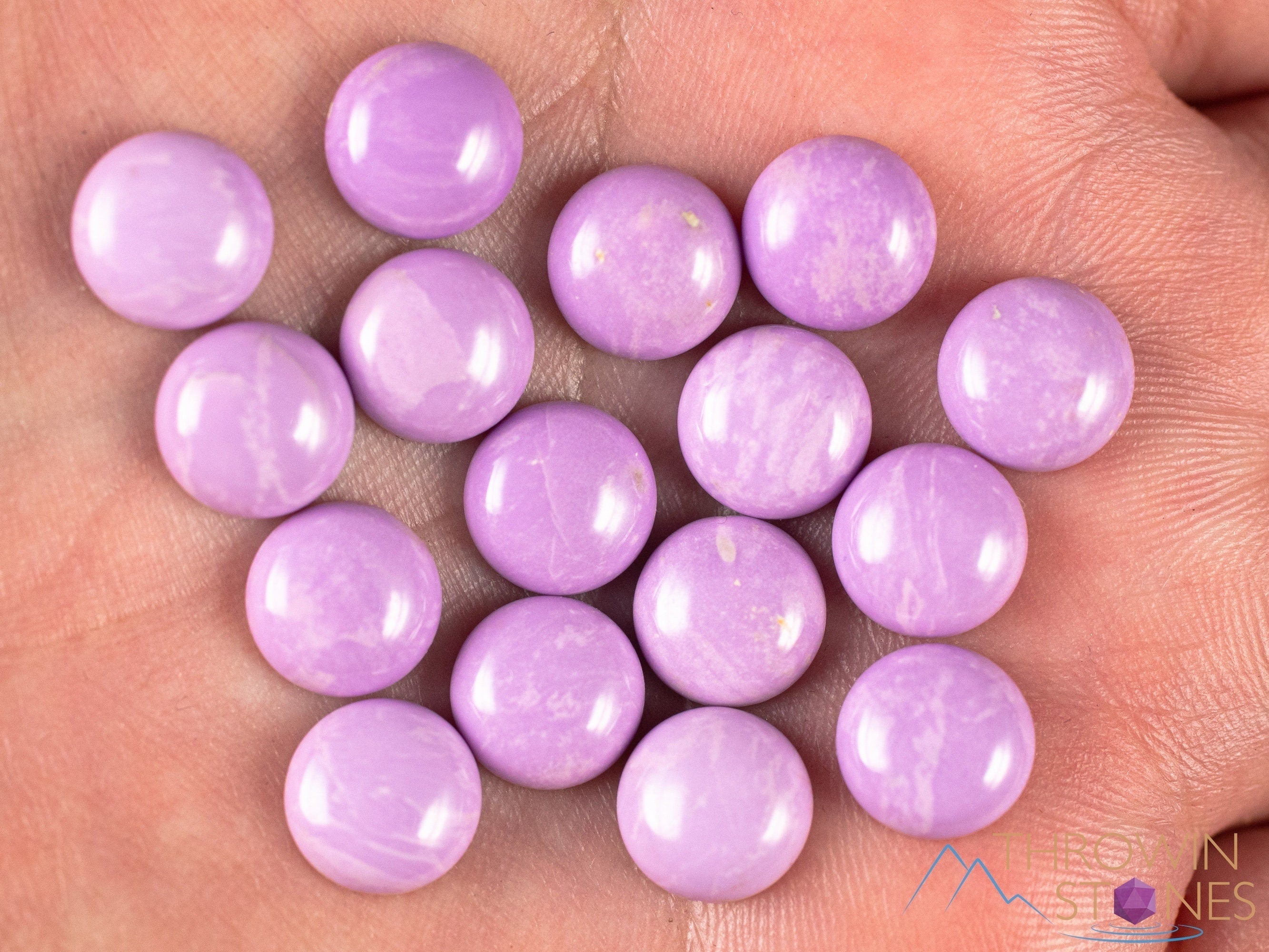 Natural Phosphosiderite Crystal Cabochons - Round Pair for Jewelry Making, Gemstone Collecting & Healing Crystals (E1980) | Perfect for DIY Crafts, Wire Wrapping & Spiritual Energy Work