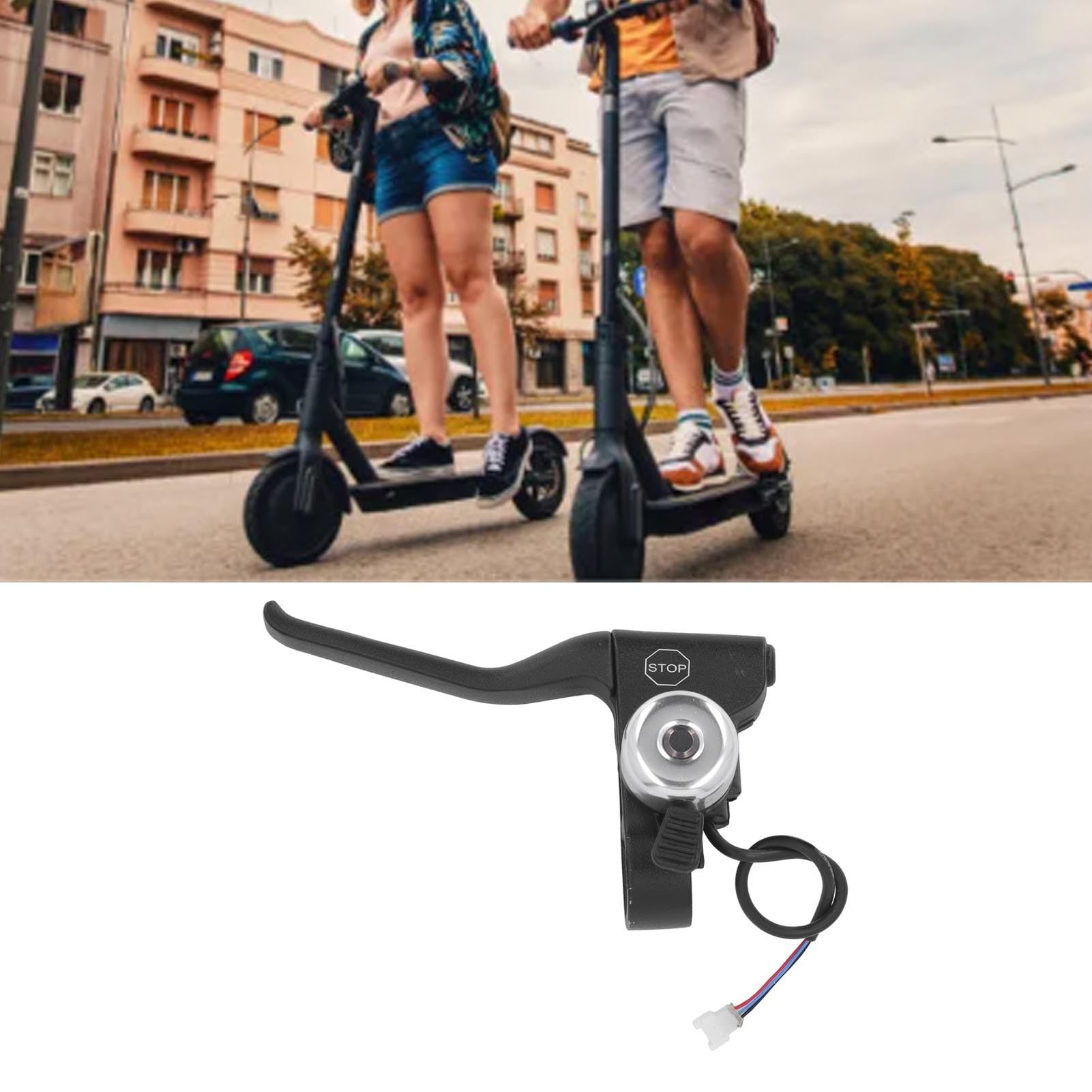 GOTRAX Electric Scooter Replacement Brake Lever - Anti-Slip Left Handle with Built-in Bell | Perfect for Commuting, Urban Travel & Last-Mile Transportation