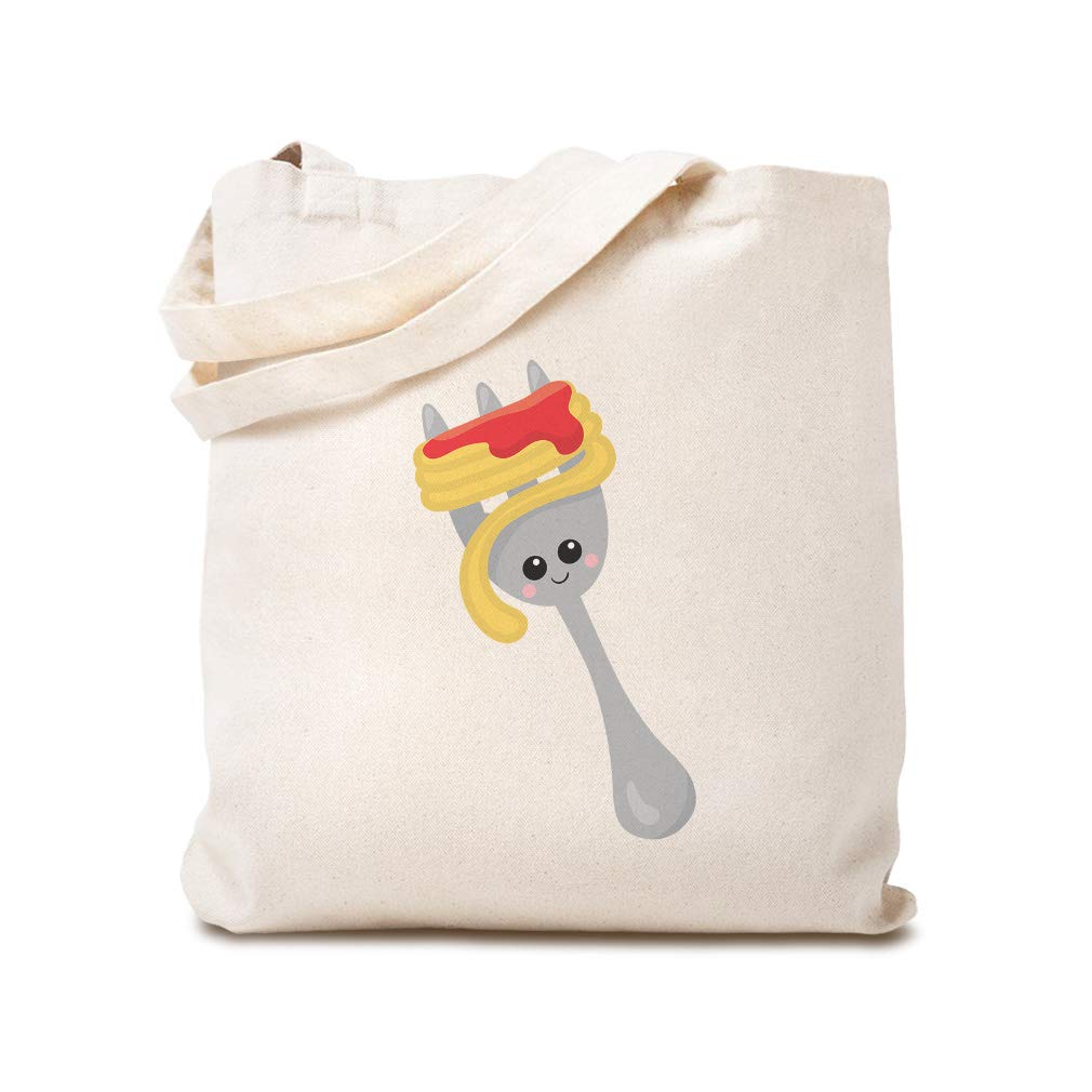 Custom Canvas Tote Bag - Eco-Friendly Reusable Grocery Shopping Bag for Women & Kids - Perfect for Beach, Picnic, Pasta & Beverage Storage - Natural Cotton Design