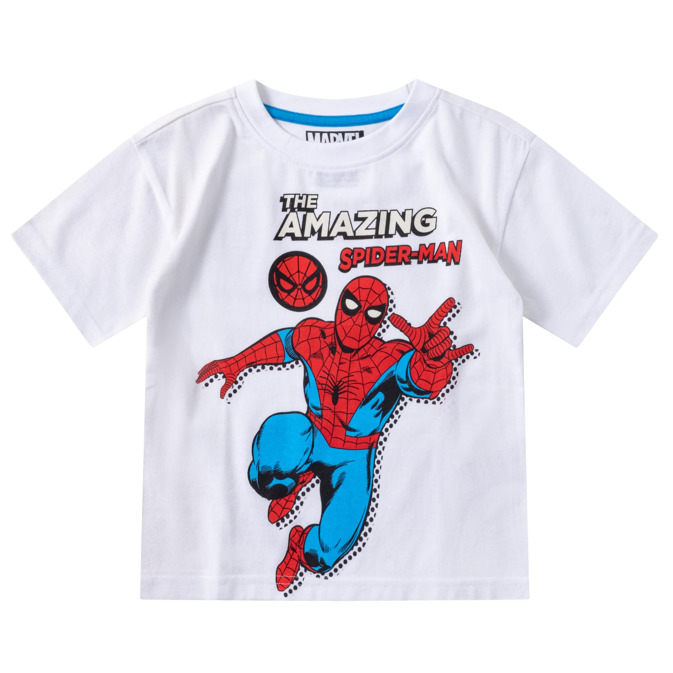 Marvel Spider-Man Boys 2-Piece Short Sleeve T-Shirt & Shorts Set - Toddler Superhero Costume Outfit for Playtime, Dress Up & Birthday Parties