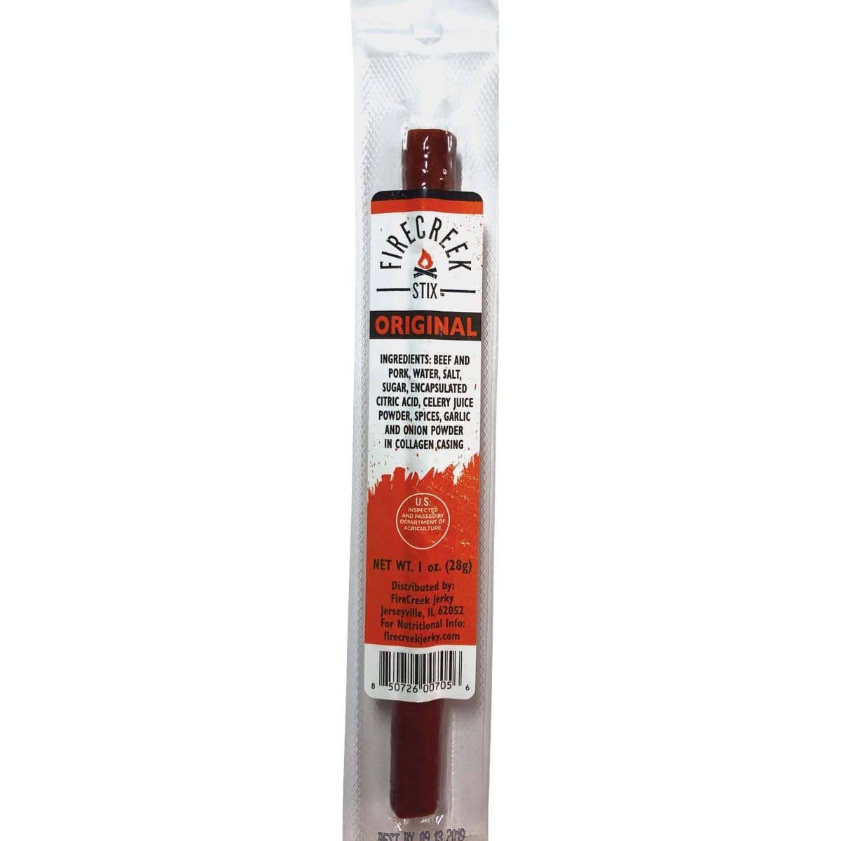 FireCreek Snacks 1 Oz Original Beef Snack Sticks - Pack of 20 | High Protein Low Carb Keto Friendly Jerky | Perfect for Hiking, Camping & On-the-Go Snacking