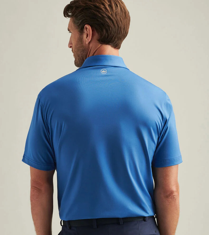 Peter Millar Men's Solid Performance Jersey Polo Shirt - Sailor Blue | Moisture-Wicking Golf & Casual Wear for Men | Perfect for Golf, Office & Weekend Outings