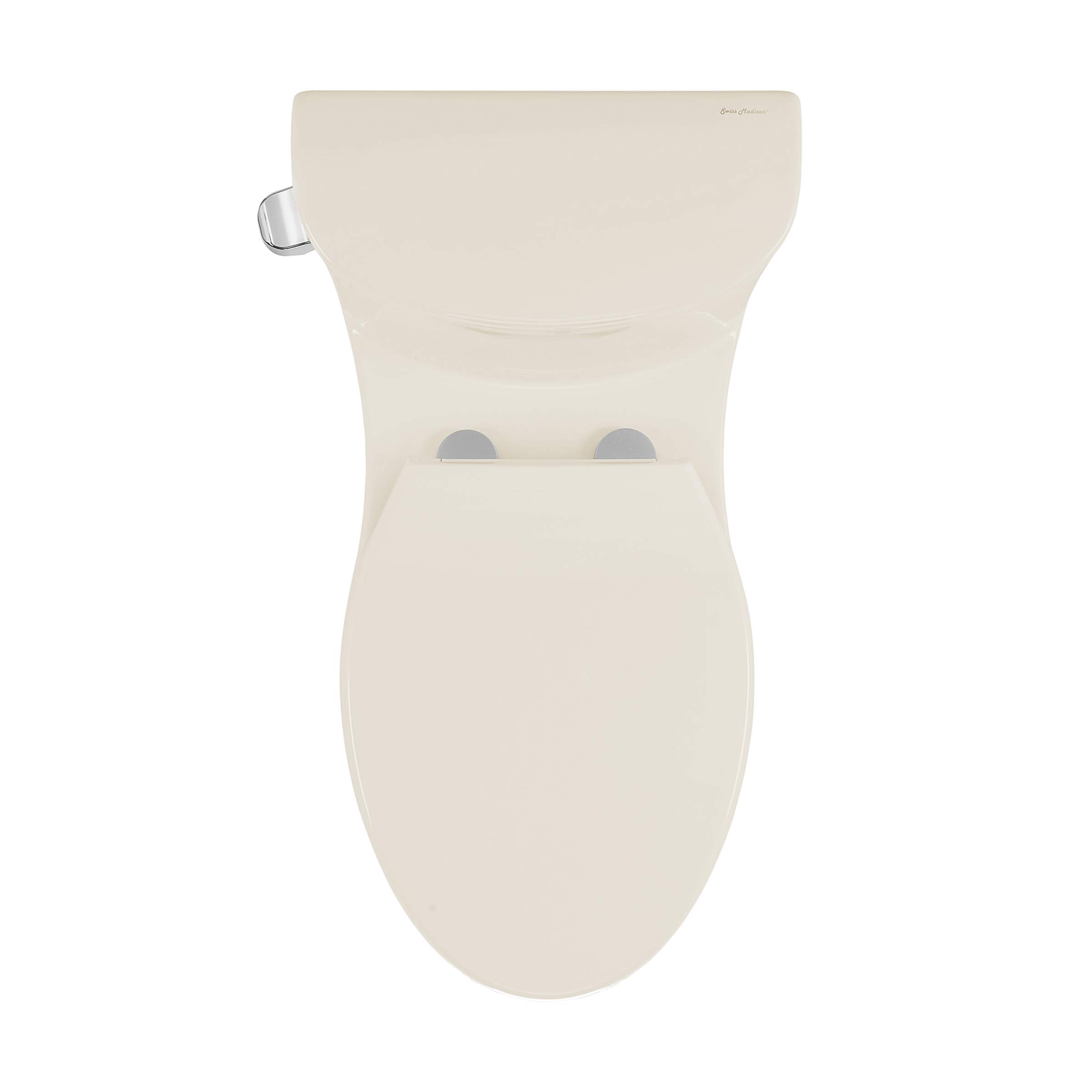 Swiss Madison SM-1T206BQ Sublime One-Piece Elongated Toilet with Left-Side Flush Handle | 1.28 GPF Water-Saving Design in Bisque Color | Perfect for Modern Bathrooms, Small Spaces & Eco-Friendly Homes