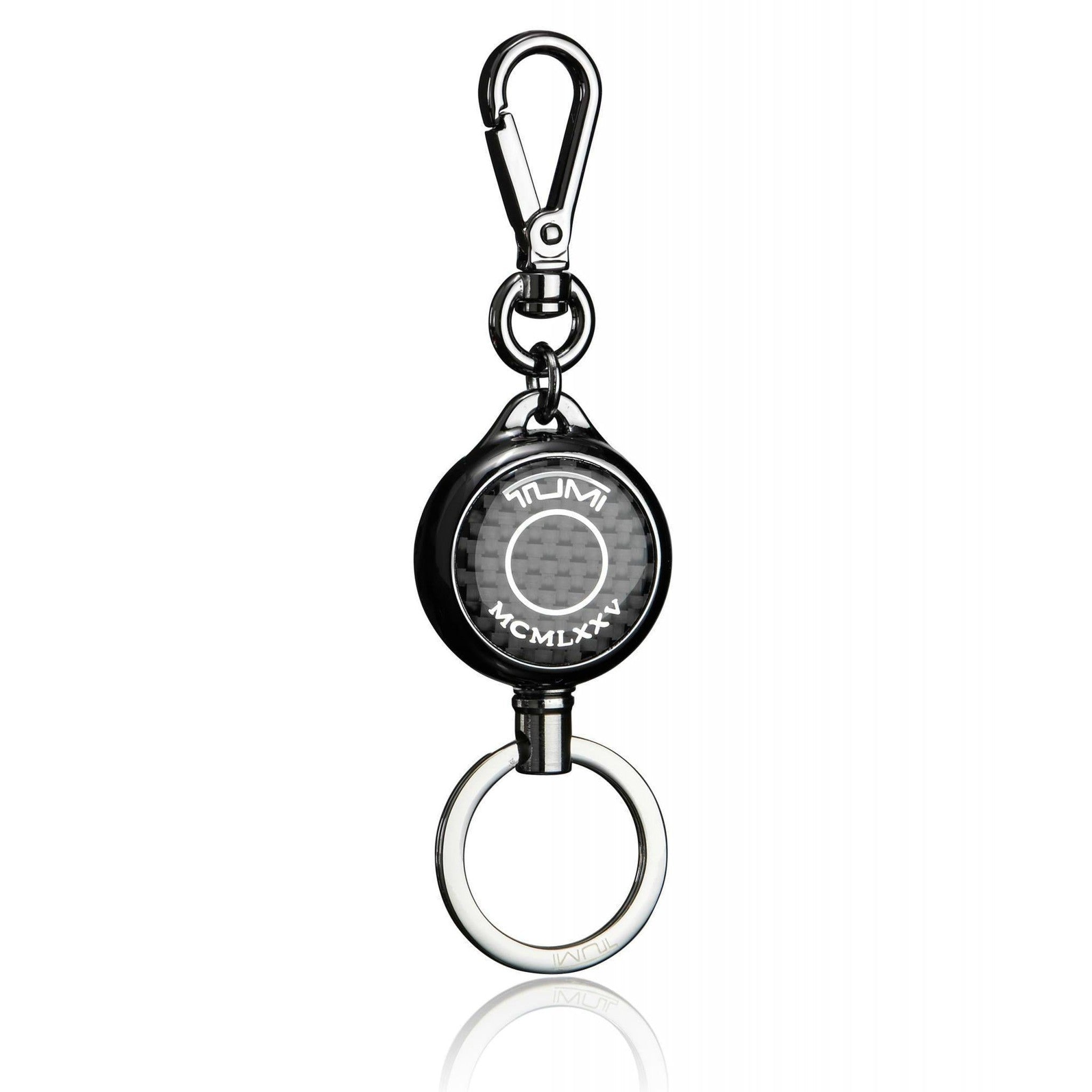 TUMI Retractable Key Fob - Durable Travel Keychain Holder with Secure Hook - Perfect for Keys, ID Cards & Work Badges - Ideal for Business Travel, Commuting & Everyday Use