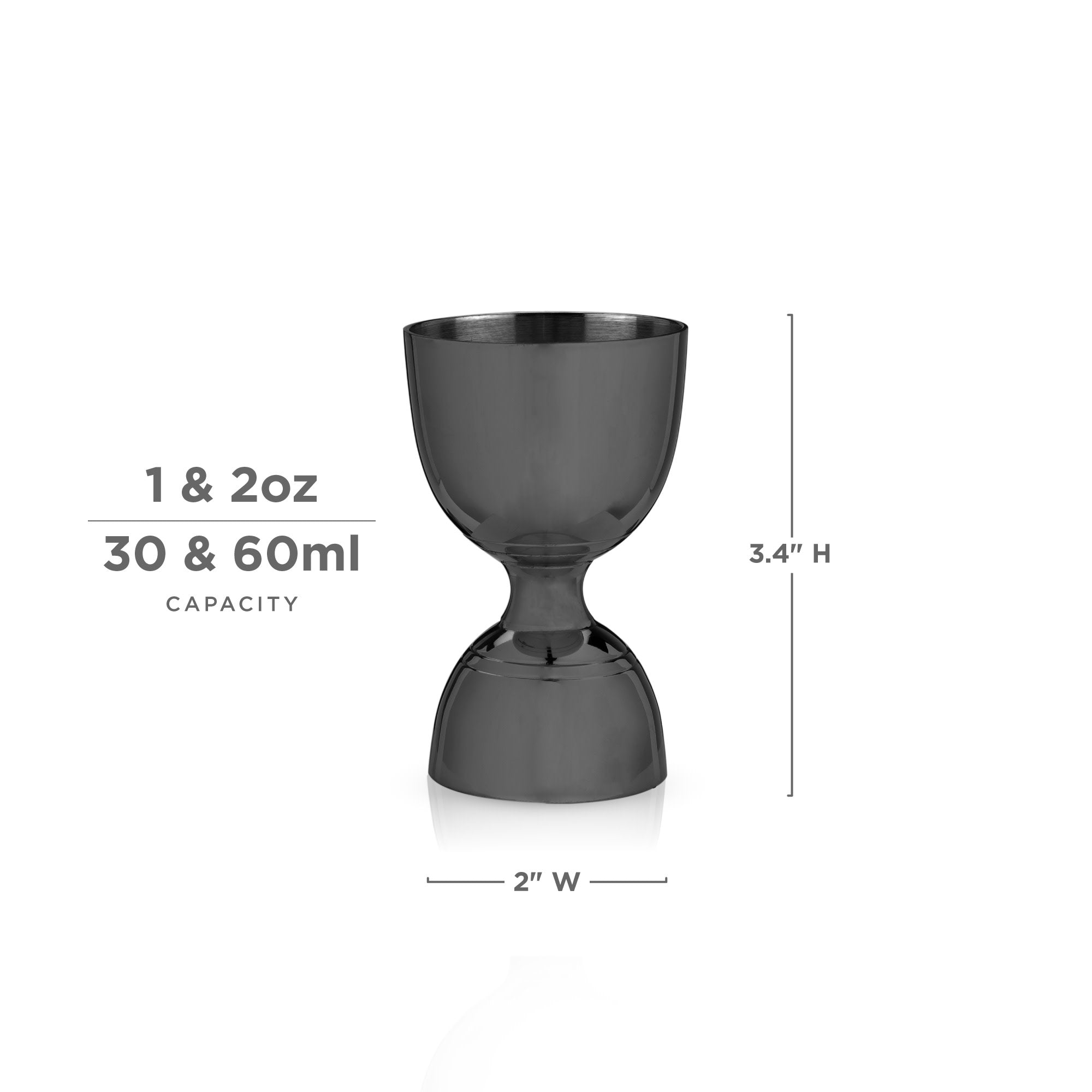 Warren Canterbury Jigger - Premium Stainless Steel Cocktail Measuring Tool for Bartenders & Home Mixologists | Perfect for Crafting Martinis, Old Fashioned & More