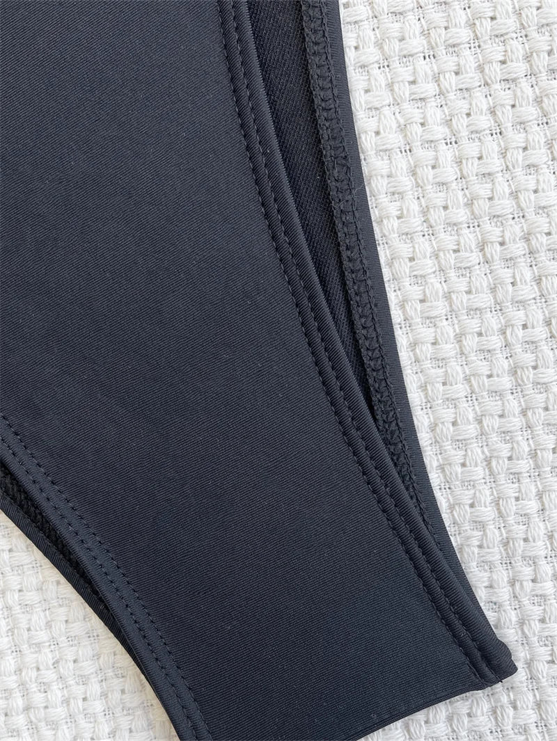 2025 Black One Piece Swimsuit for Women - Sexy Halter High Waist Monokini with Push Up & Backless Design | Perfect for Beach Vacations, Pool Parties & Summer Getaways