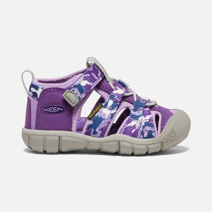 Keen Camo/Tillandsia Purple Seacamp II CNX Toddler Sandals - Waterproof Hiking & Beach Shoes for Boys Girls Outdoor Adventures