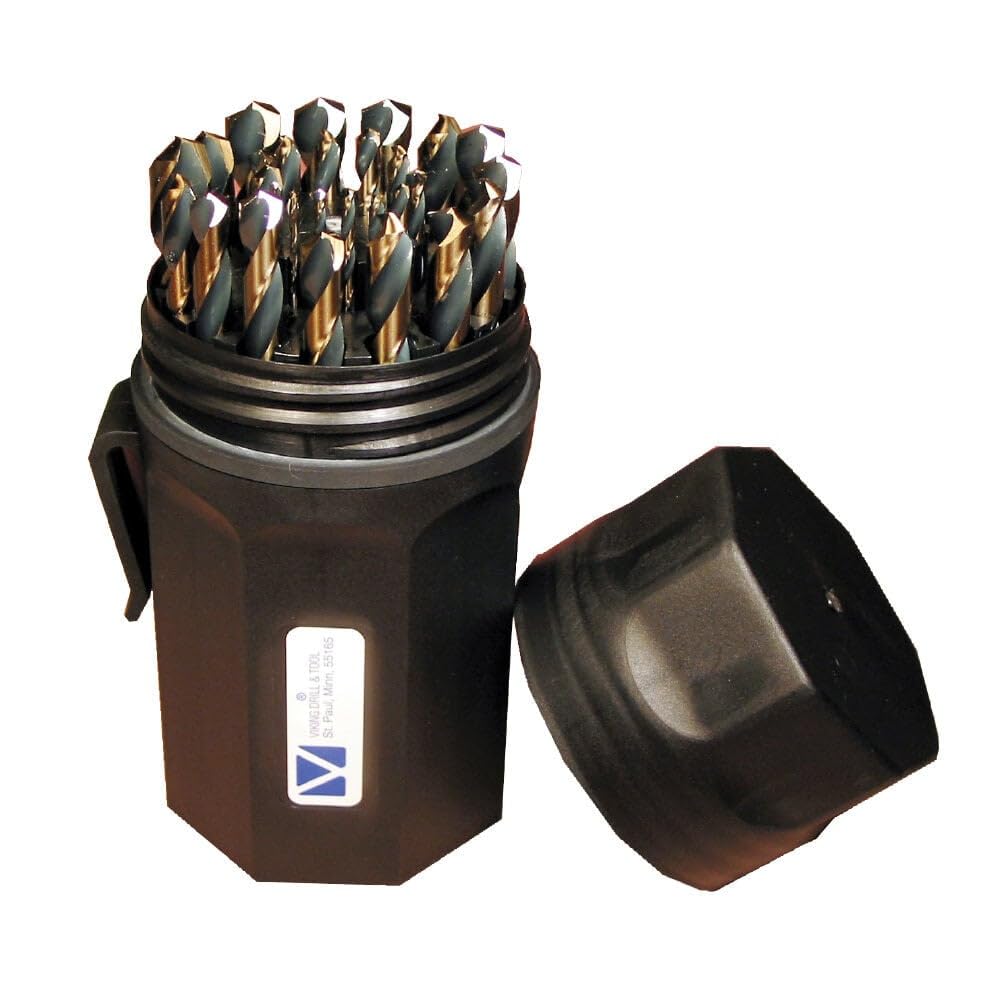 VIKING DRILL 29pc AQF-29P Bully P Premium Drill Bit Set for Metal, Wood & Plastic - Perfect for DIY Projects, Home Repairs & Professional Construction Work