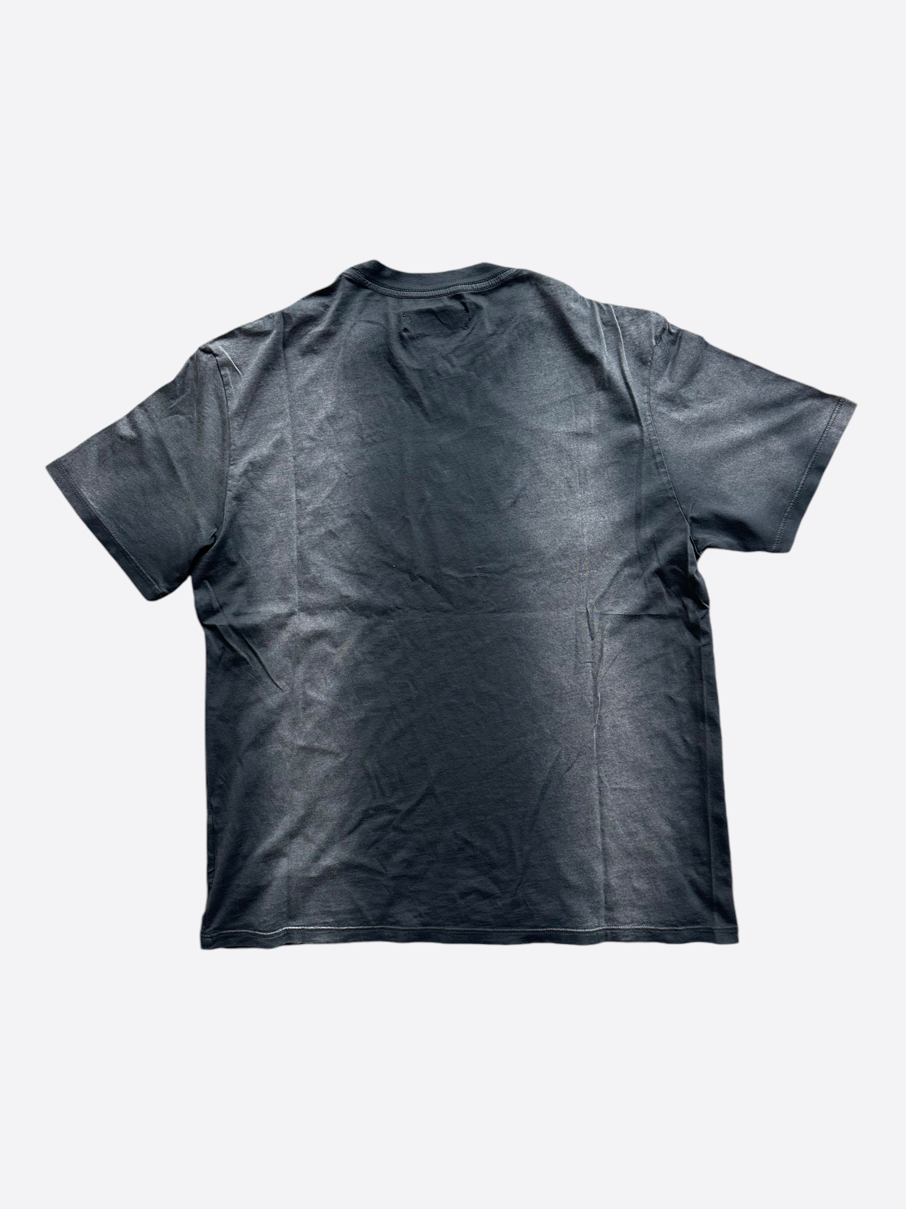 Amiri Faded Black Distressed MA Bar Logo T-Shirt for Men - Vintage Graphic Tee for Casual Wear & Street Style Outfits