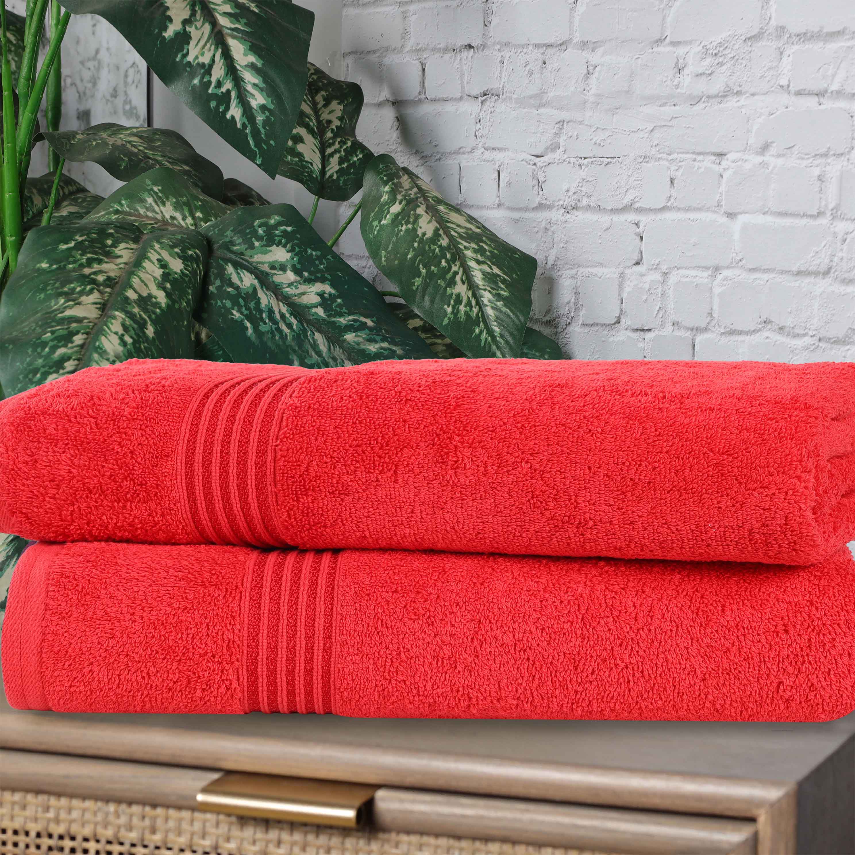 Premium Egyptian Cotton Bath Towel Set of 2 - Ultra Soft, Highly Absorbent Luxury Bath Sheets for Spa, Hotel & Home Use