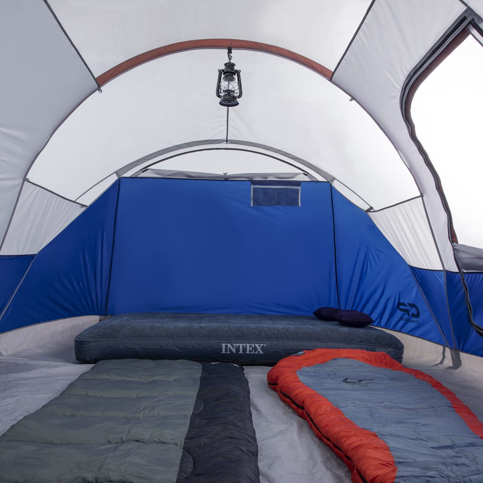 CAMPROS CP 9-Person Camping Tent - 2 Room Family Tent with Waterproof Rainfly, 4 Large Mesh Windows, Double Layer Design for All-Weather Protection - Easy Setup & Portable with Carry Bag - Perfect for Family Camping, Backpacking & Outdoor Adventures