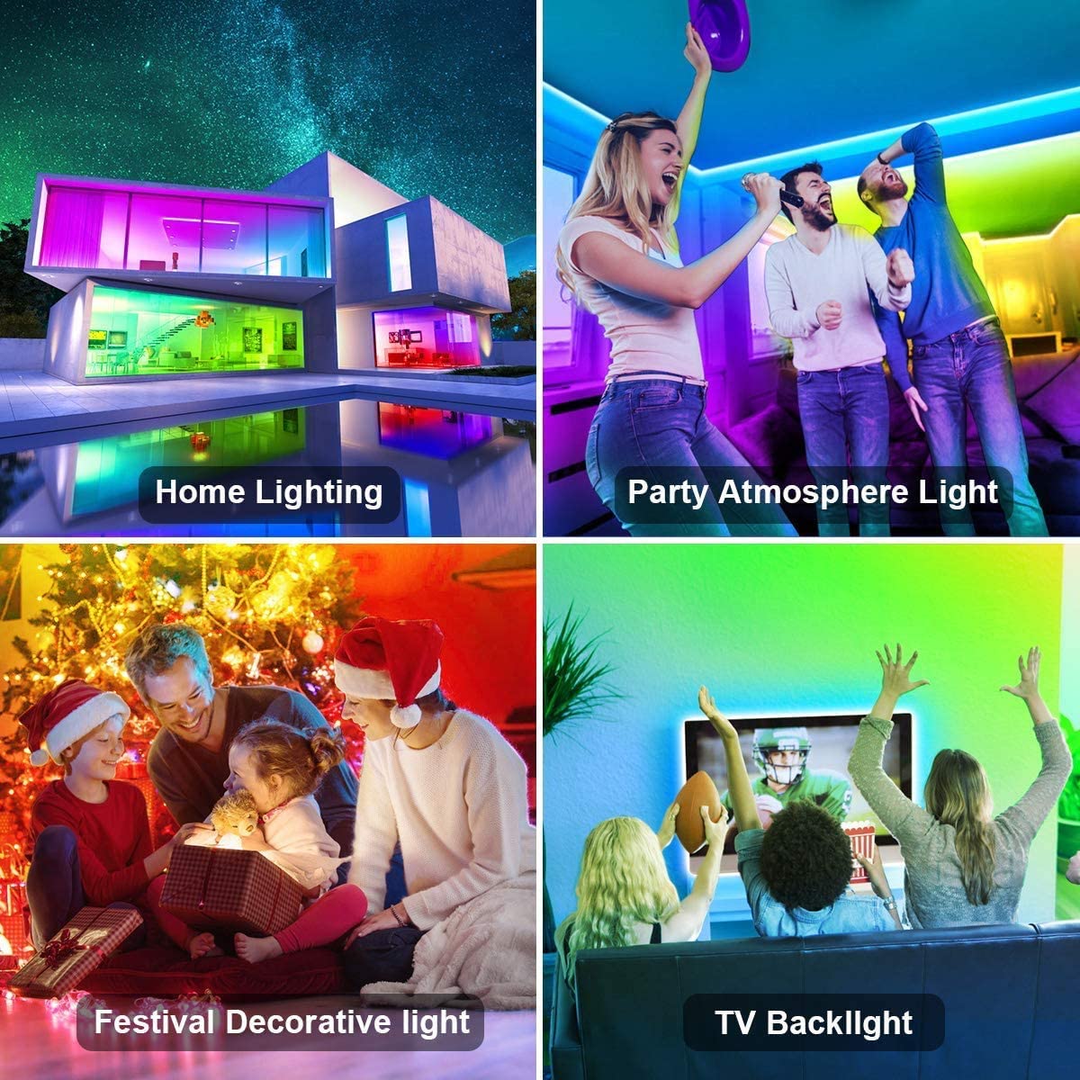 12M 5050 LED Strip Lights with Remote Control - Smart RGB Rope Lights for Bedroom, Home Decor, and Party Lighting | App-Controlled Mood Lighting for Wall, Ceiling, and Furniture Accents