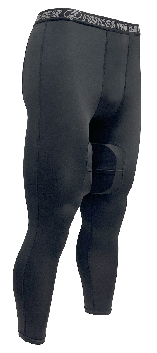 FORCE3 Ultimate Thigh Protection Compression Tights with DuPont™ Kevlar® - High Performance Leg Support for Running, Cycling & Sports Training