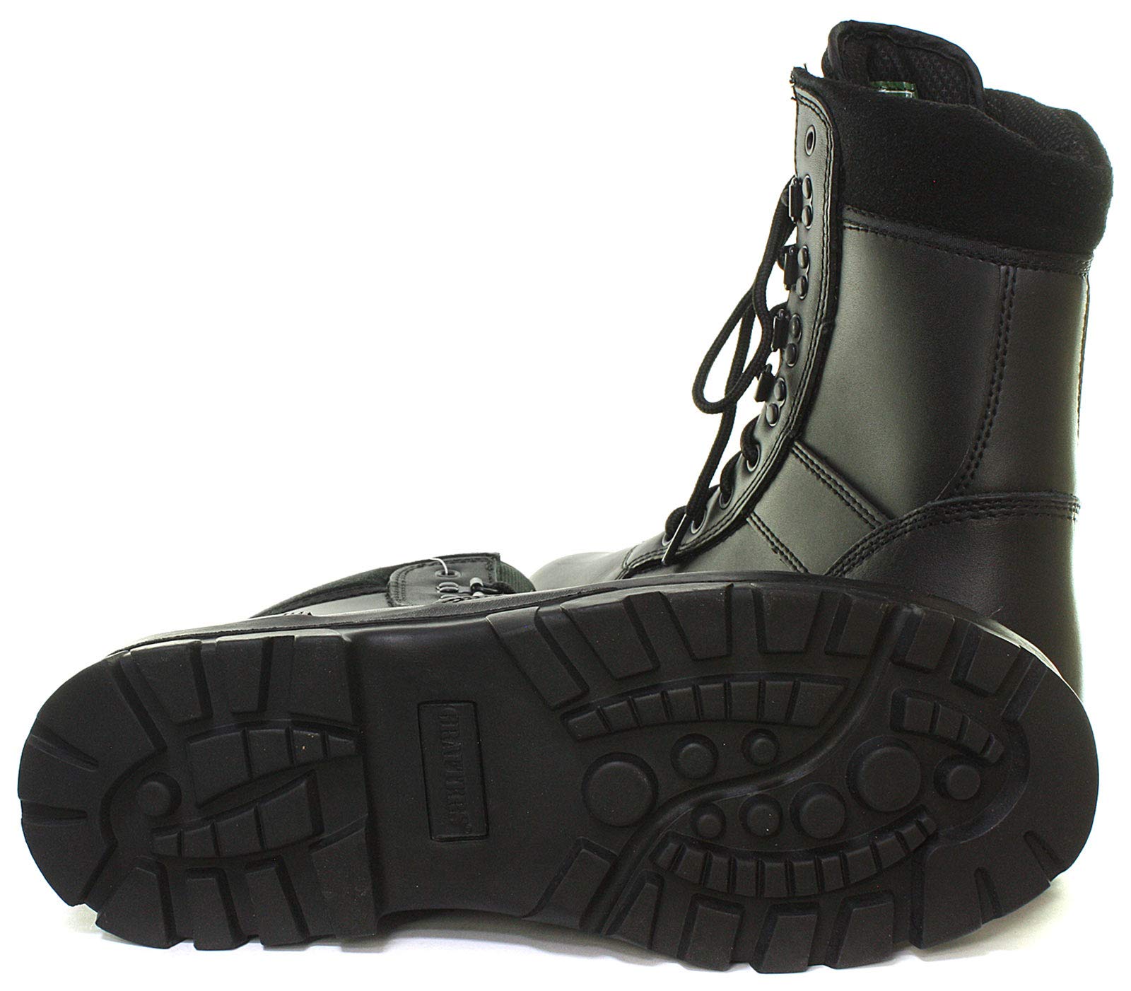 Grafters Top Gun Combat Boots for Men - Black Tactical Military Boots, Size UK 15 (US Men's 16) - Durable Work Boots for Outdoor, Hiking & Security Jobs