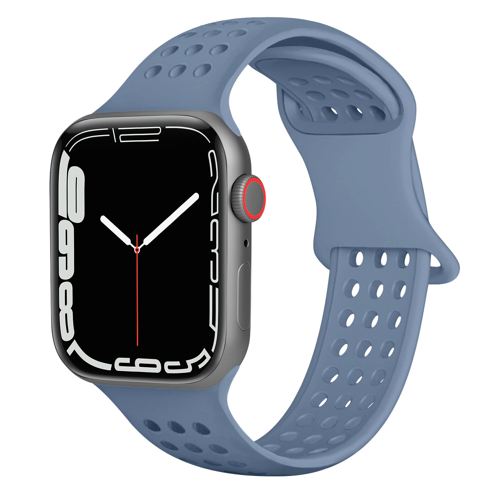 Lyfatz Sport Bands for Apple Watch 38mm 40mm 41mm 42mm 44mm 45mm 49mm - Soft Breathable Silicone Replacement Strap Compatible with iWatch Series SE Ultra 8 7 6 5 4 3 2 1 - Perfect for Running, Gym Workouts & Everyday Wear