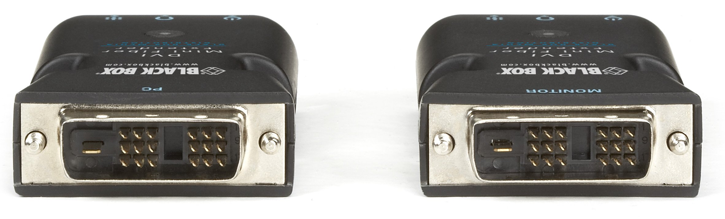 Black Box Mini Extender Receiver - DVI-D & Stereo Audio Over Fiber Optic Transmission for Home Theater & Conference Rooms