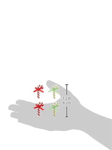 JOLEES 3D Candy Canes Embellishments for Scrapbooking, Card Making, and DIY Crafts – Perfect for Christmas Decorations and Holiday Projects