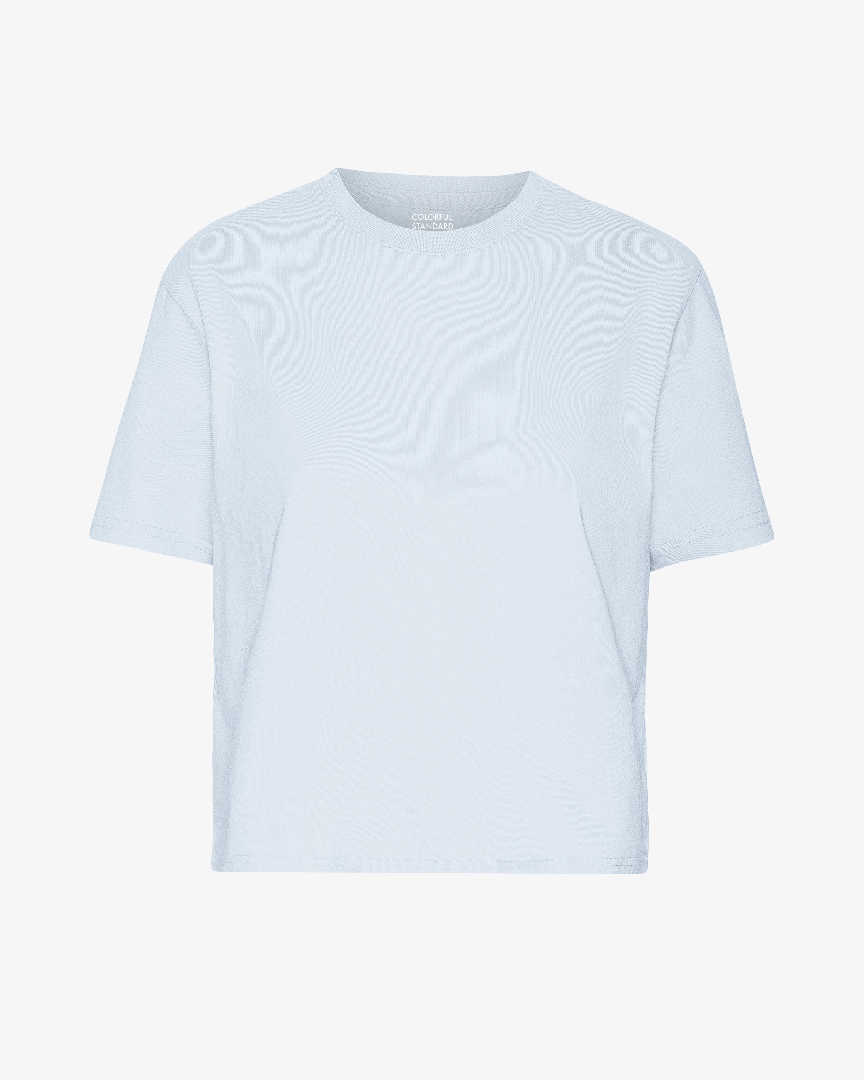 Organic Boxy Crop Tee - Polar Blue | Women's Casual Short Sleeve T-Shirt | Perfect for Yoga, Beach & Everyday Wear