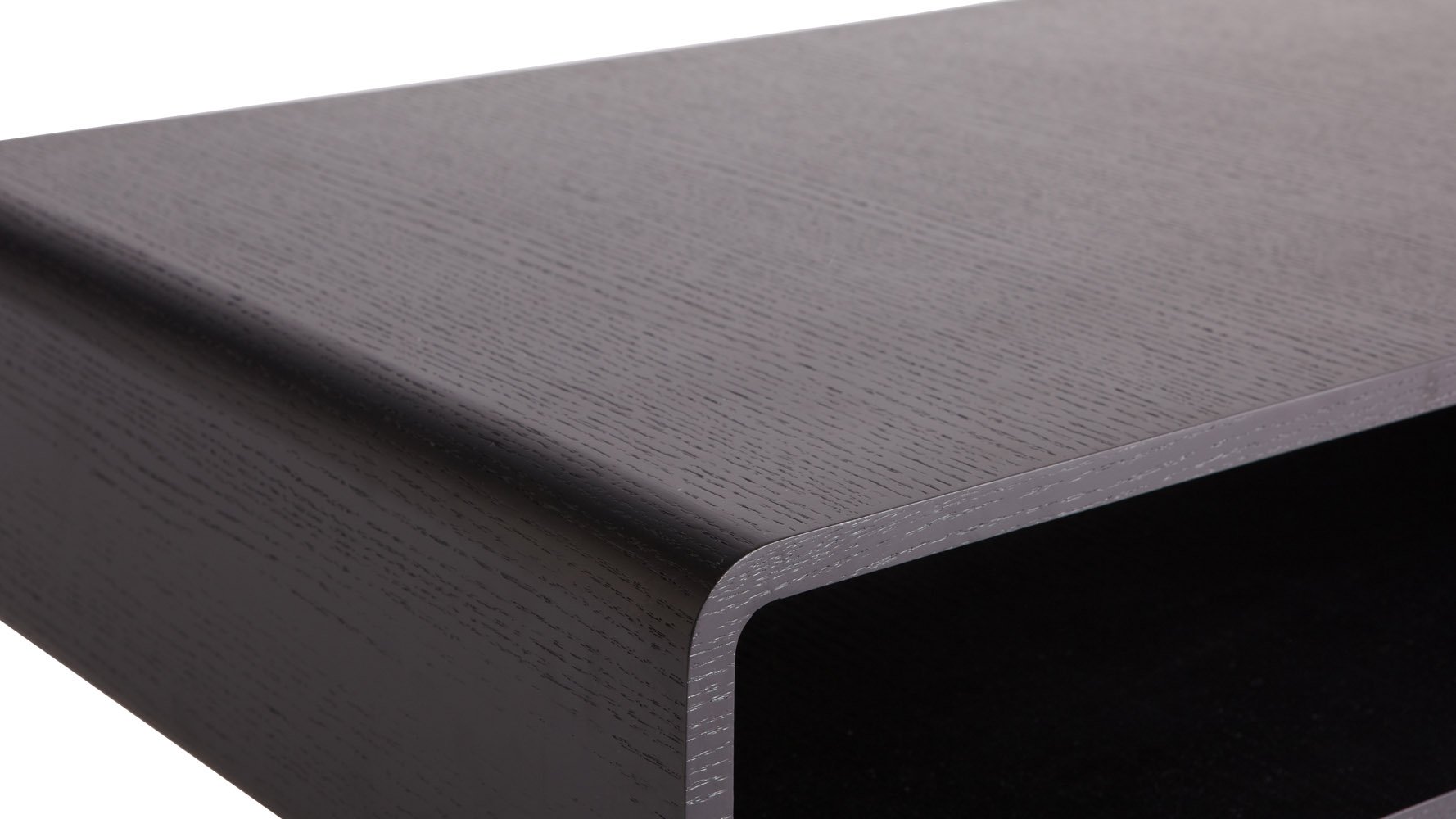 Modern Dark Wood Veneer Coffee Table with Sturdy Metal Base - Perfect for Living Room, Office & Lounge Décor