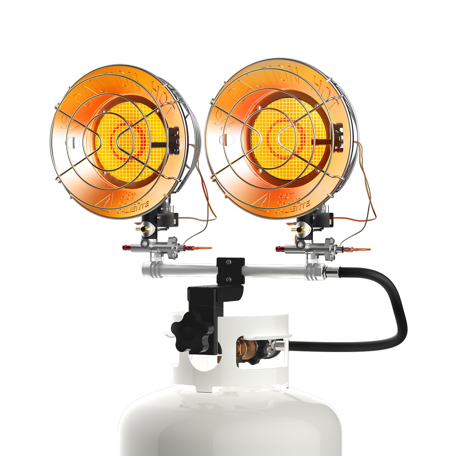 GASLAND PH02S 30,000 BTU Double Burner Propane Tank Top Heater - Portable Outdoor Gas Heater for Camping, Garage, Porch, Backyard & Sports Events - Perfect for Patio Parties, Tailgating & Winter Heating