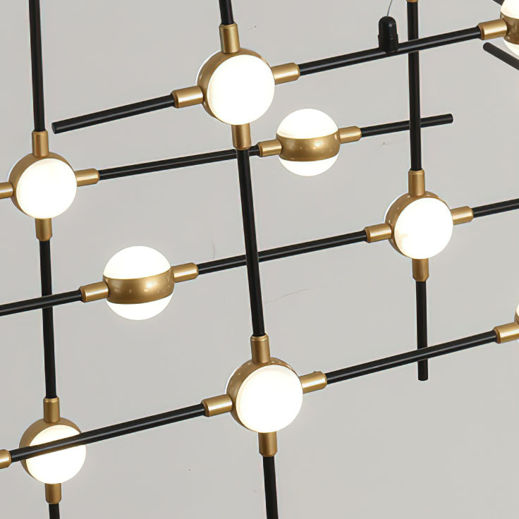 Dorney Floating Ball Chandelier - Modern Crystal Glass Ceiling Light Fixture for Dining Room, Living Room, Bedroom & Entryway | Elegant Home Decor Lighting for Weddings, Restaurants and Luxury Spaces
