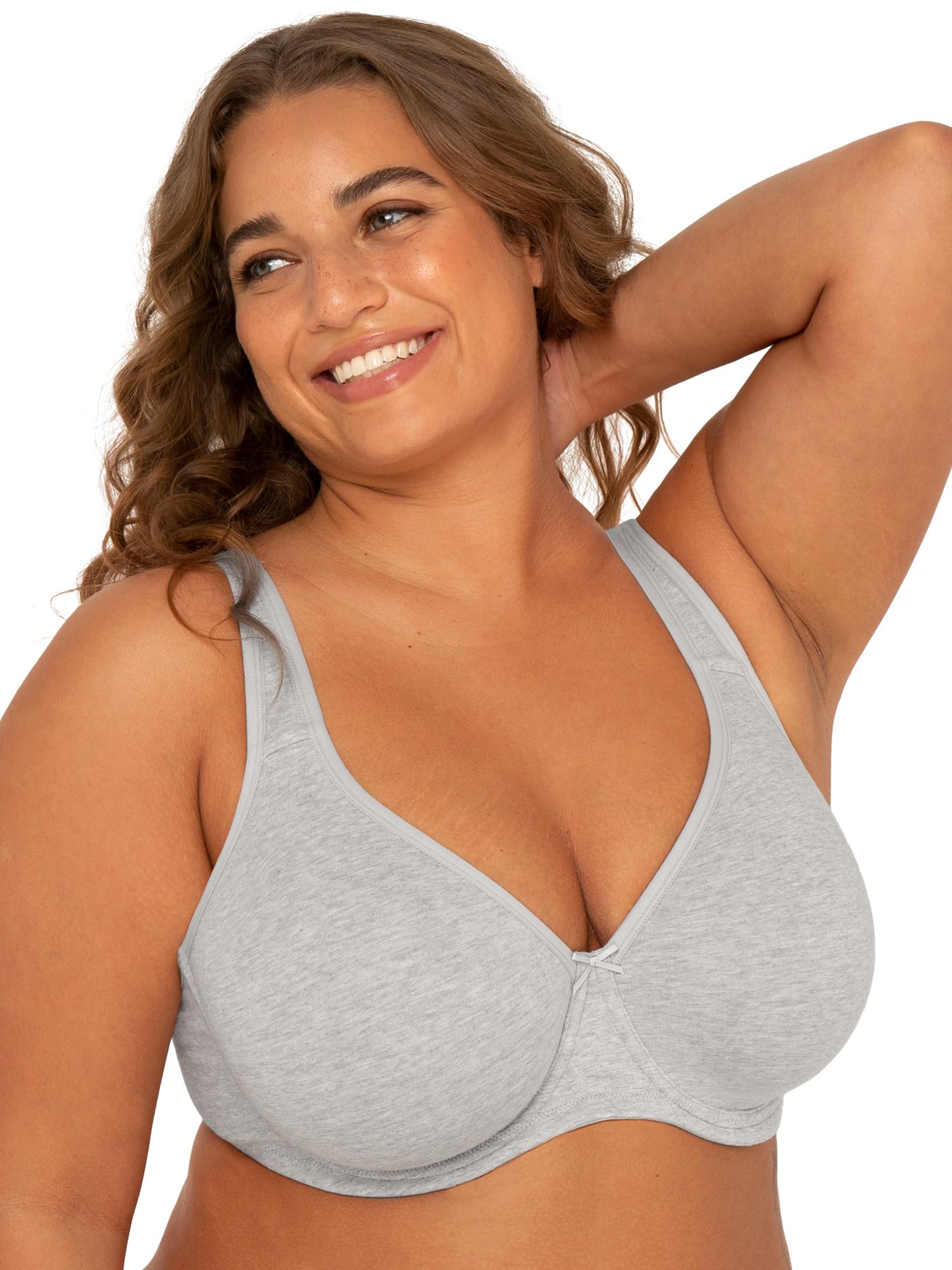 Fruit of the Loom Women's Plus Size Cotton Comfort Wireless Bra - Soft Support for Everyday Wear, Workouts & Relaxation